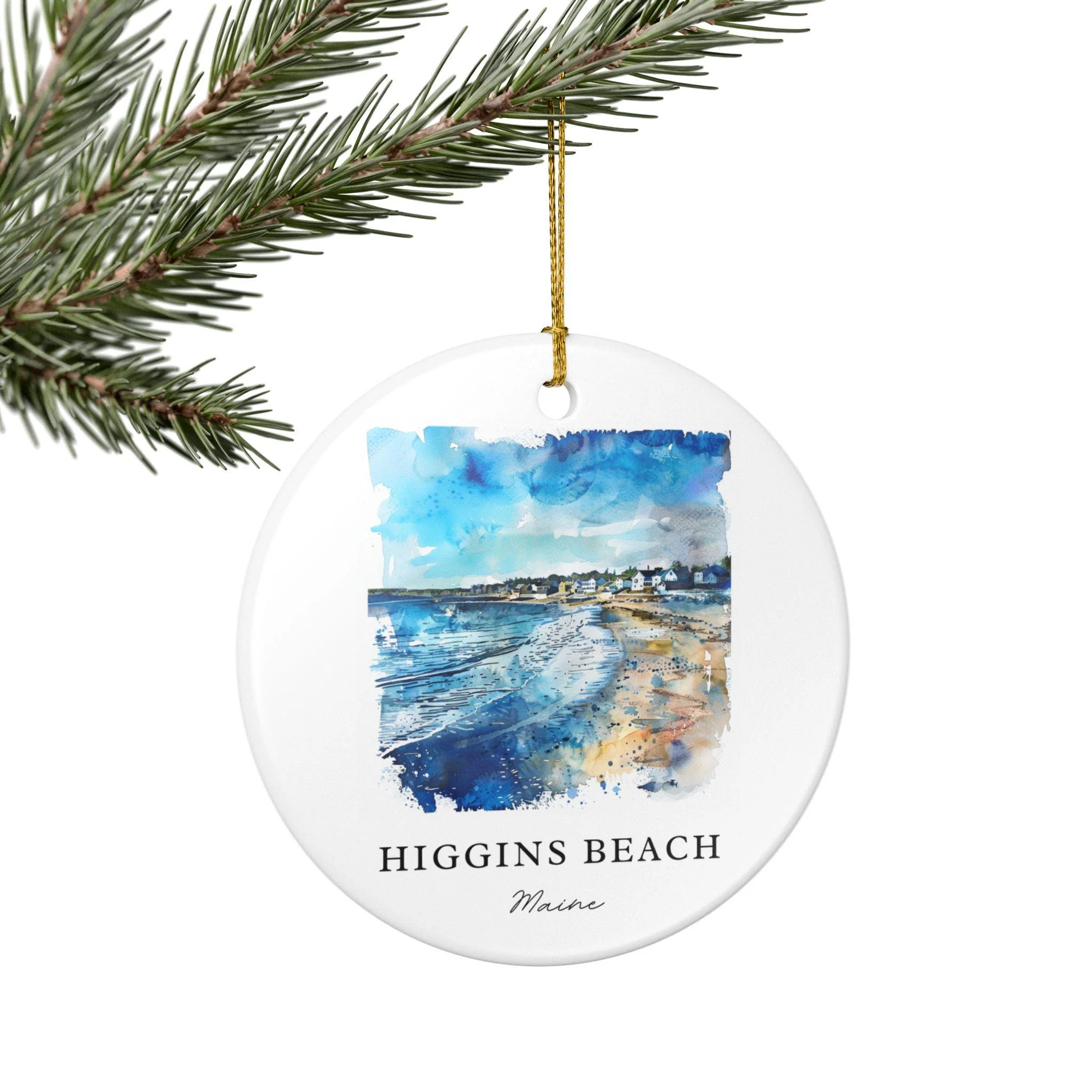 Higgins Beach Ornament: Unique Higgins Beach Souvenir, Higgins Beach ME Xmas Decor, and Authentic Maine Gift - Image 5