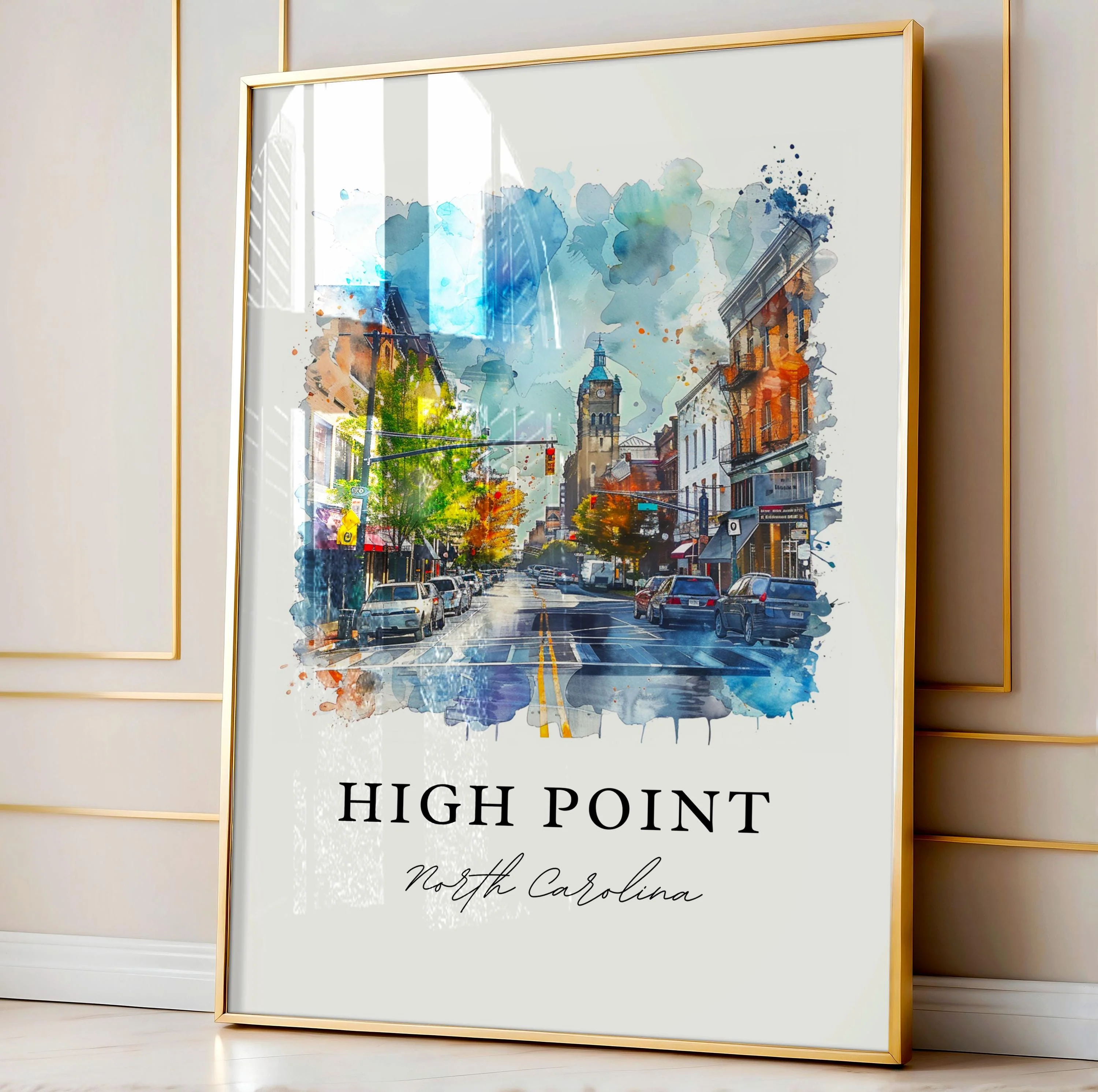 High Point, USA – Watercolor Art Print - Image 5