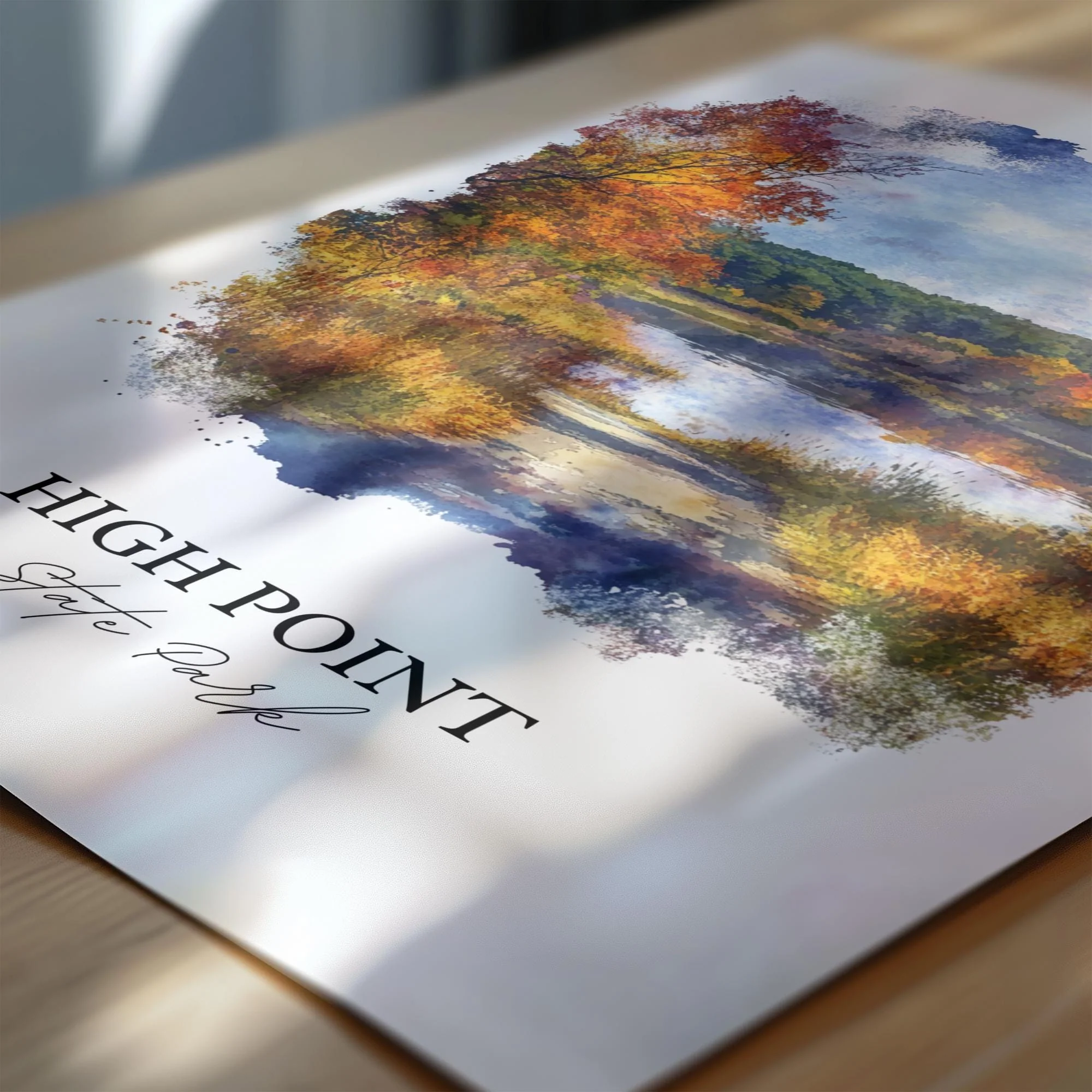 High Point State Park, USA – Watercolor Art Print - Image 2