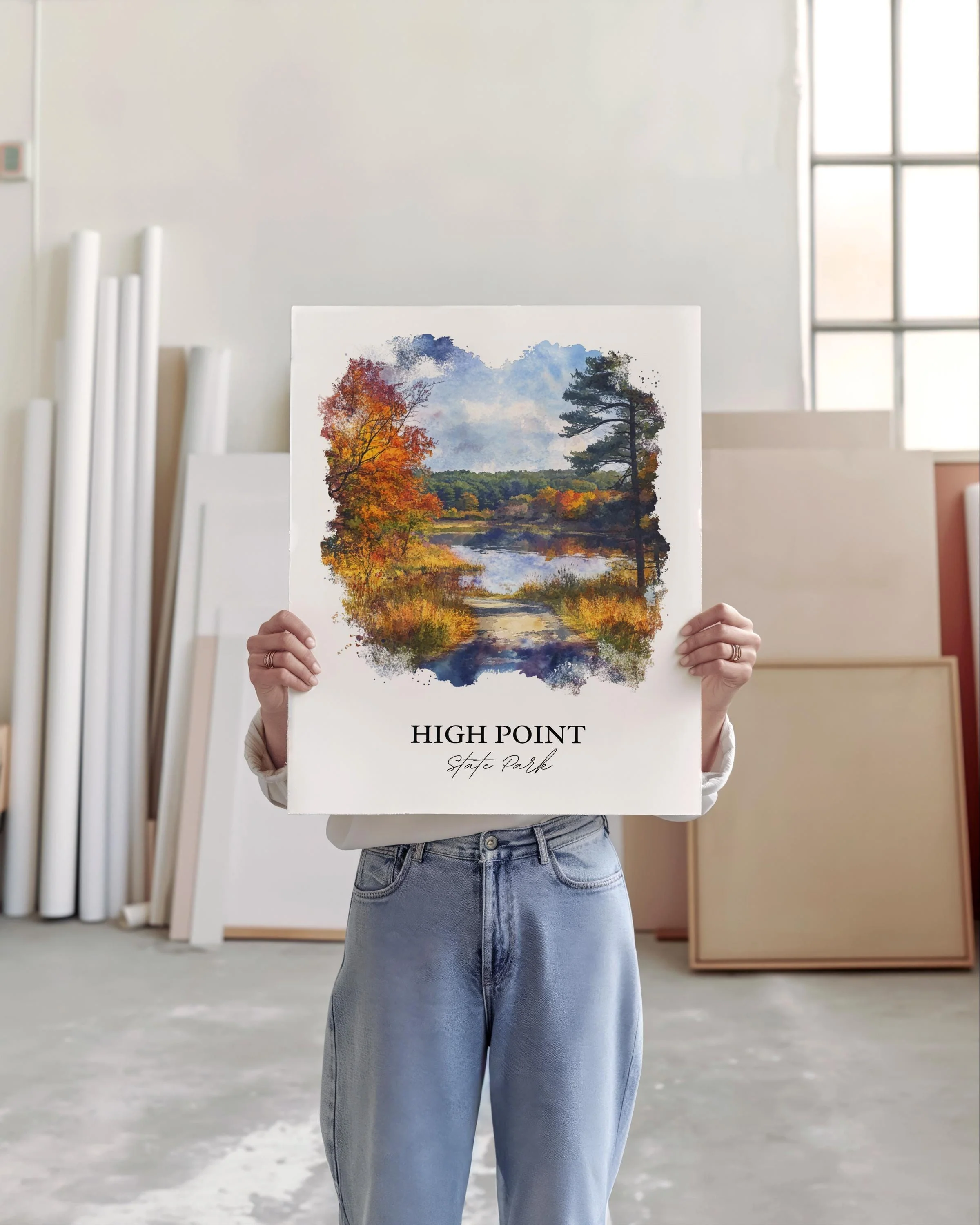 High Point State Park, USA – Watercolor Art Print - Image 3