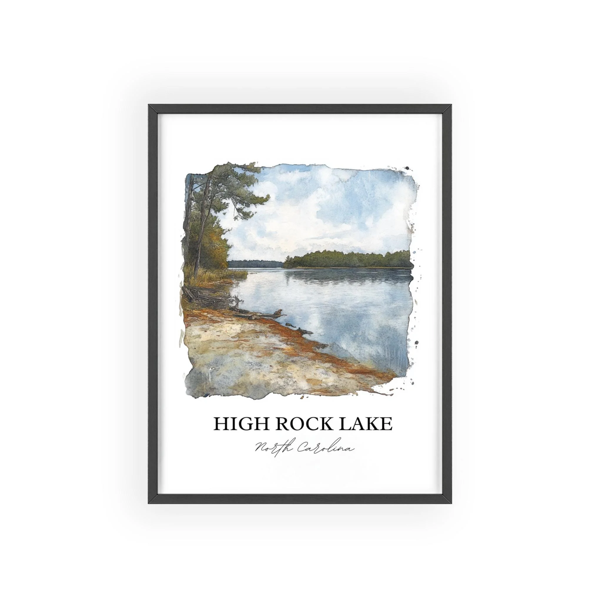 High Rock Lake, North Carolina – Watercolor Art Print - Image 7