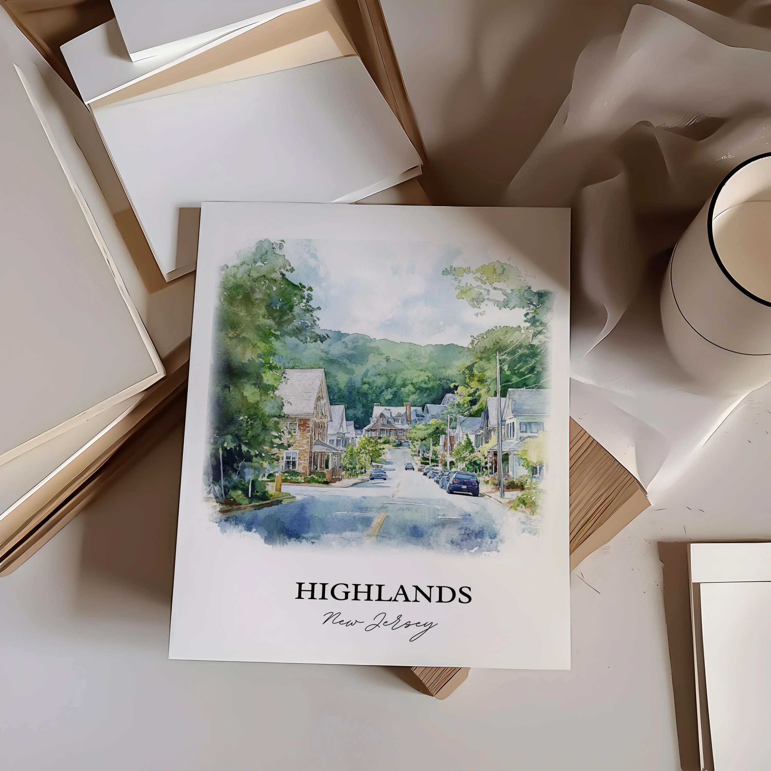 Highlands, North Carolina – Watercolor Art Print - Image 5