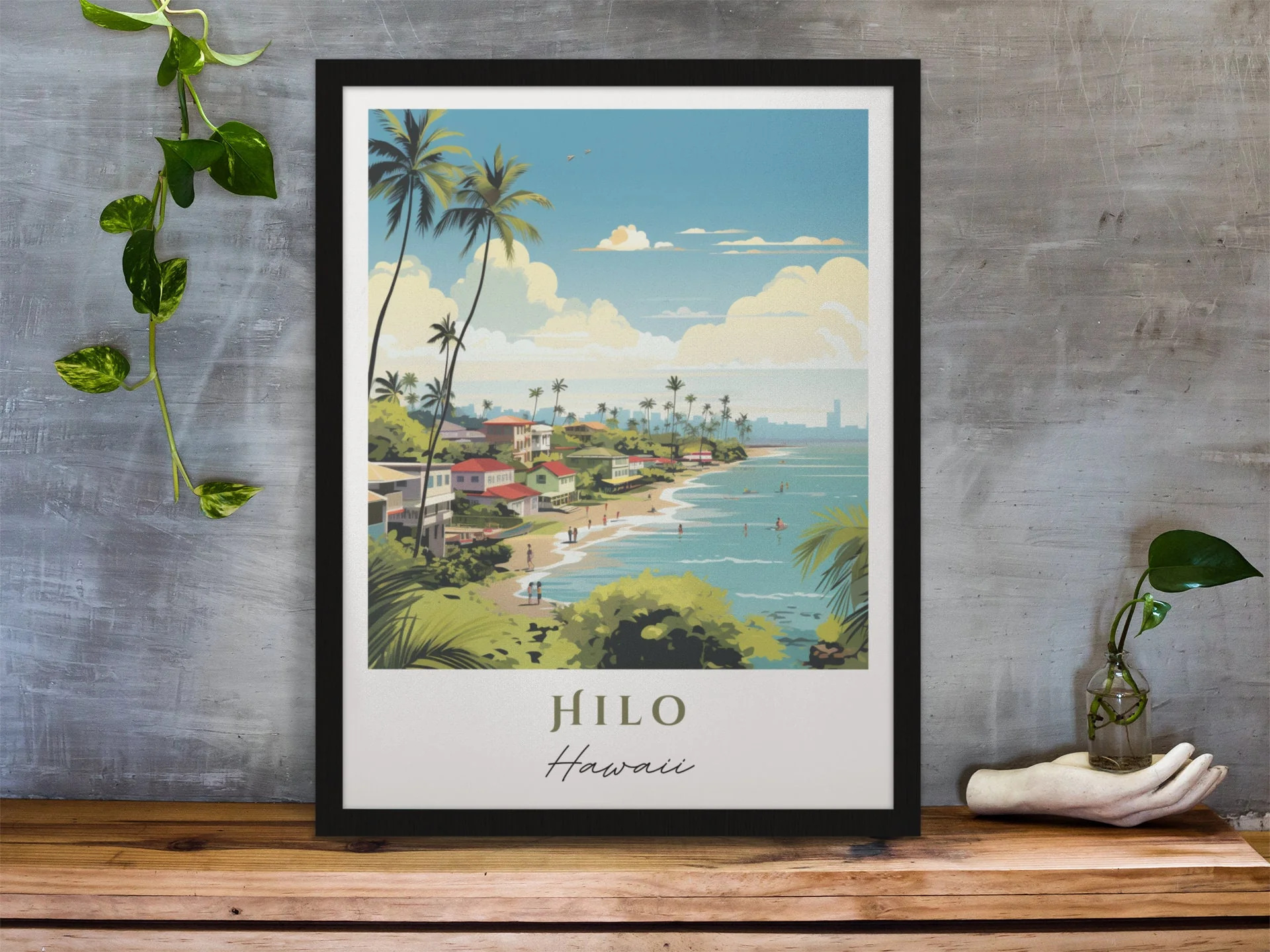Hilo, Hawaii Watercolor Art Print - Image 5