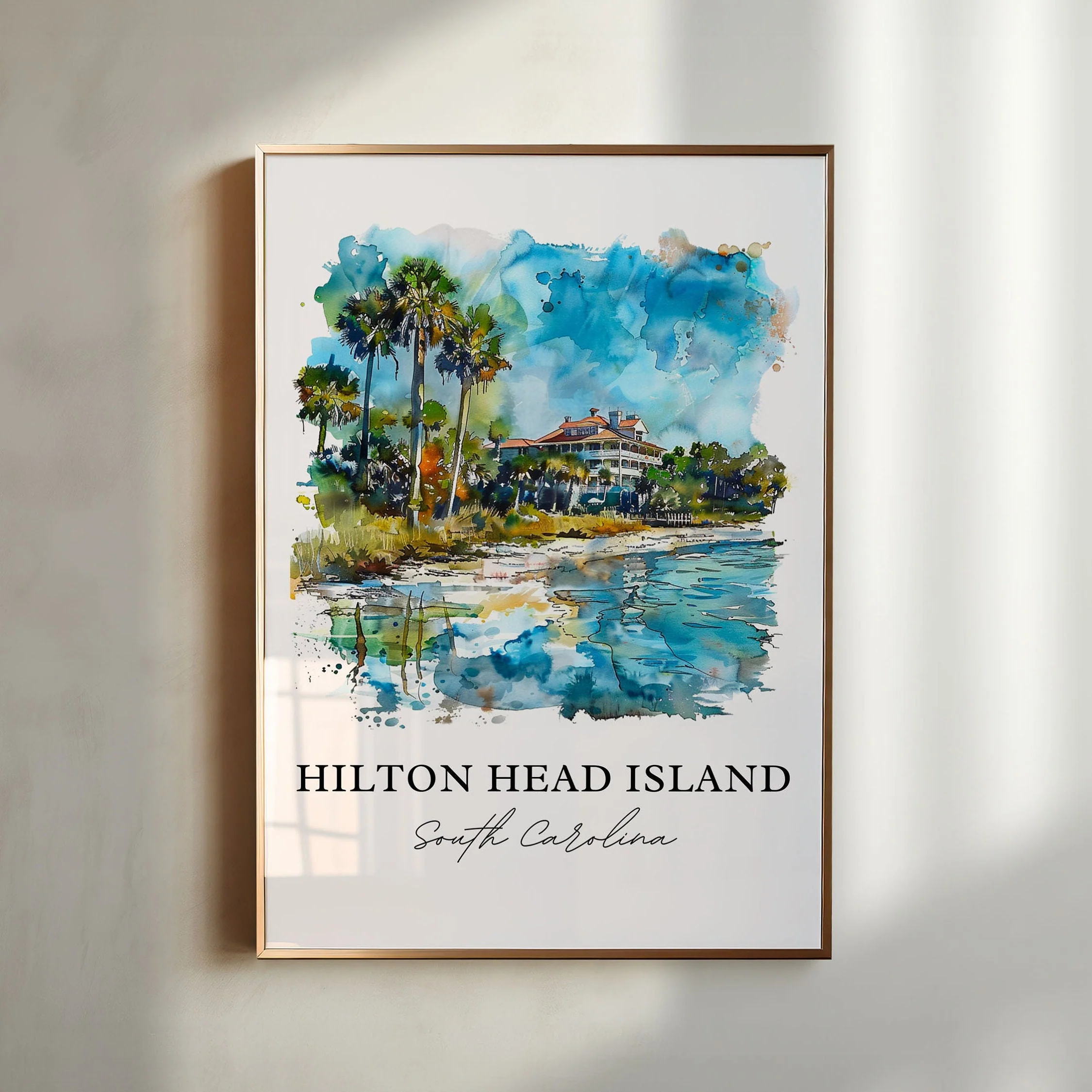 Hilton Head Island, South Carolina – Watercolor Art Print