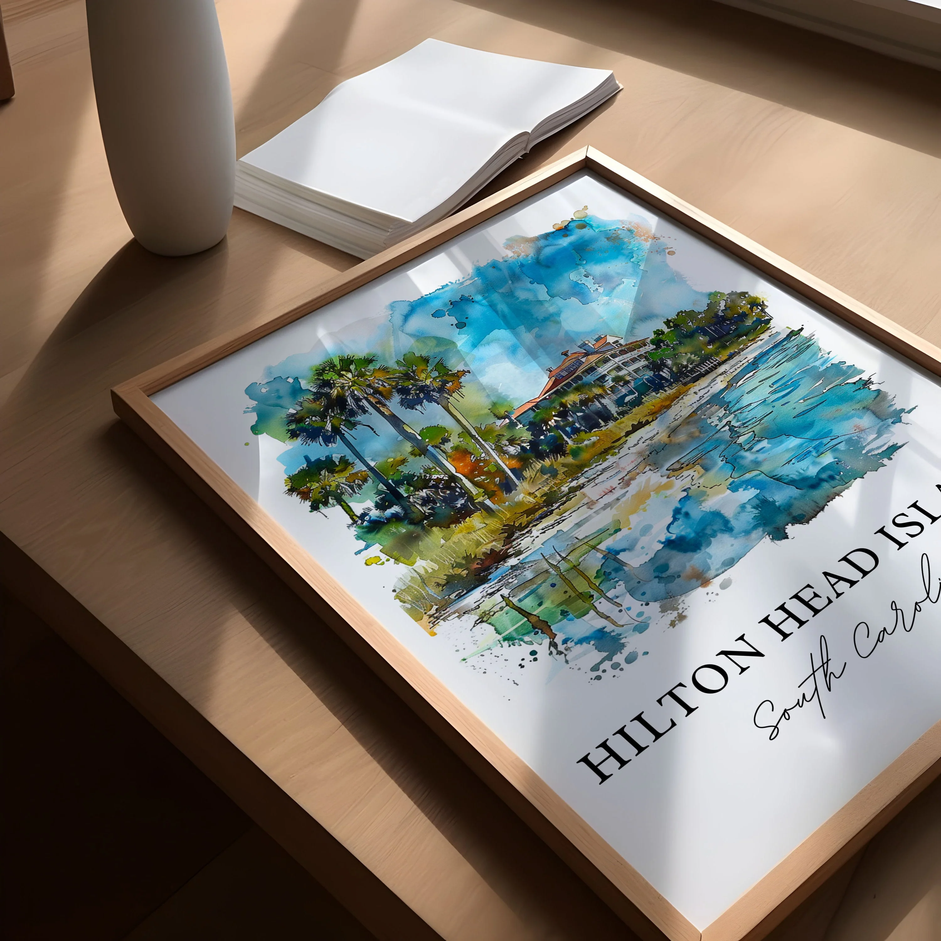Hilton Head Island, South Carolina – Watercolor Art Print - Image 3
