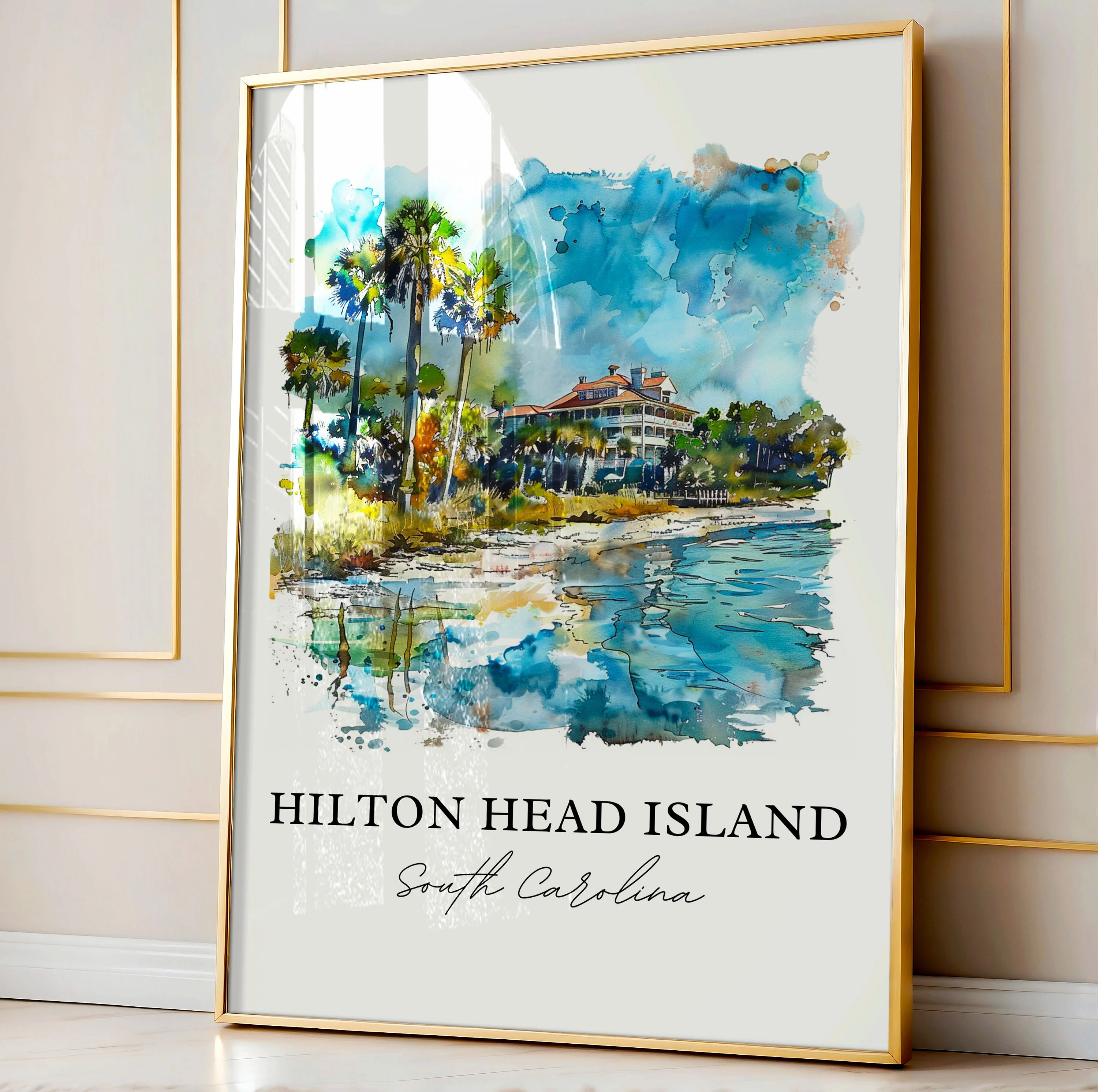 Hilton Head Island, South Carolina – Watercolor Art Print - Image 4