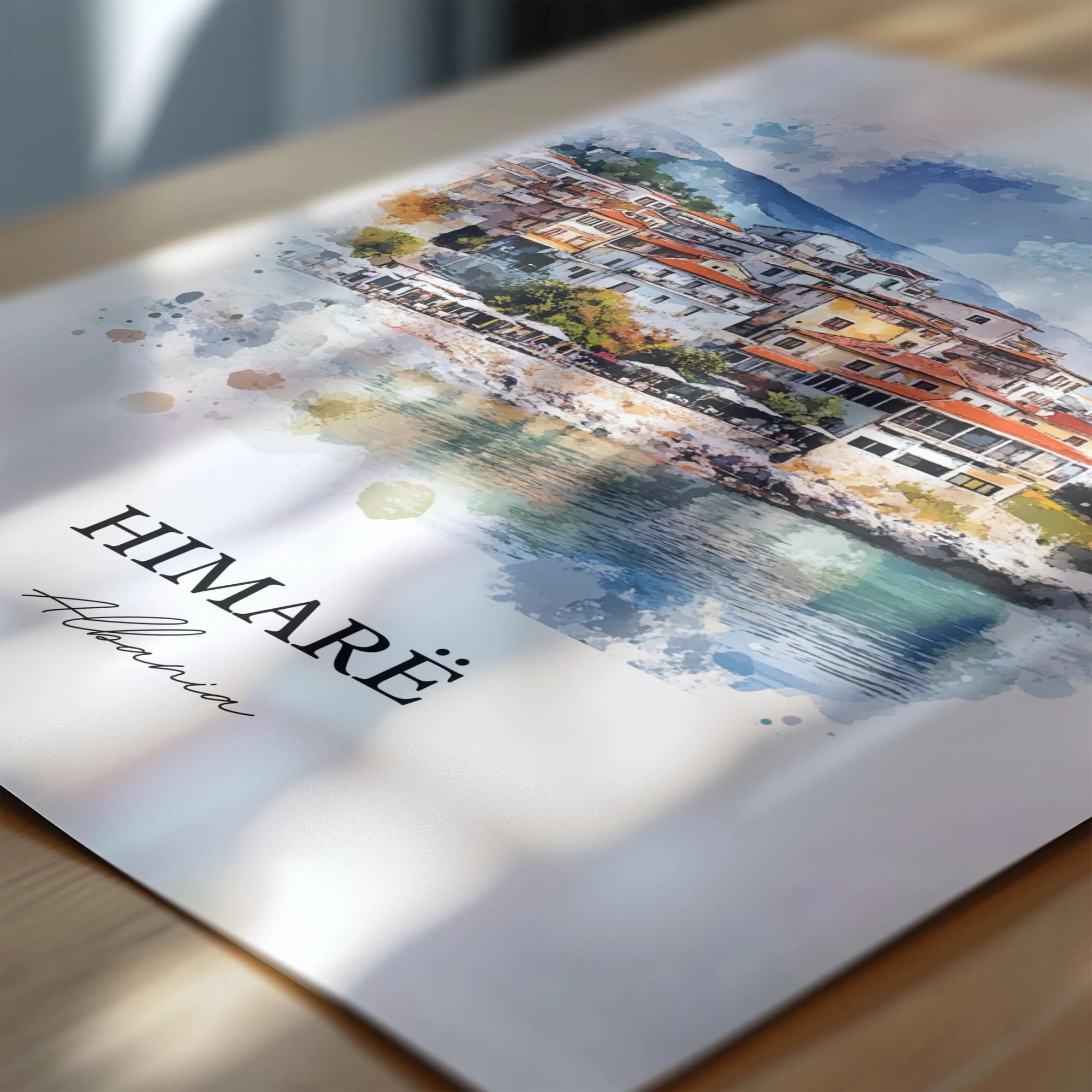 Himarë, Albania – Watercolor Art Print - Image 2