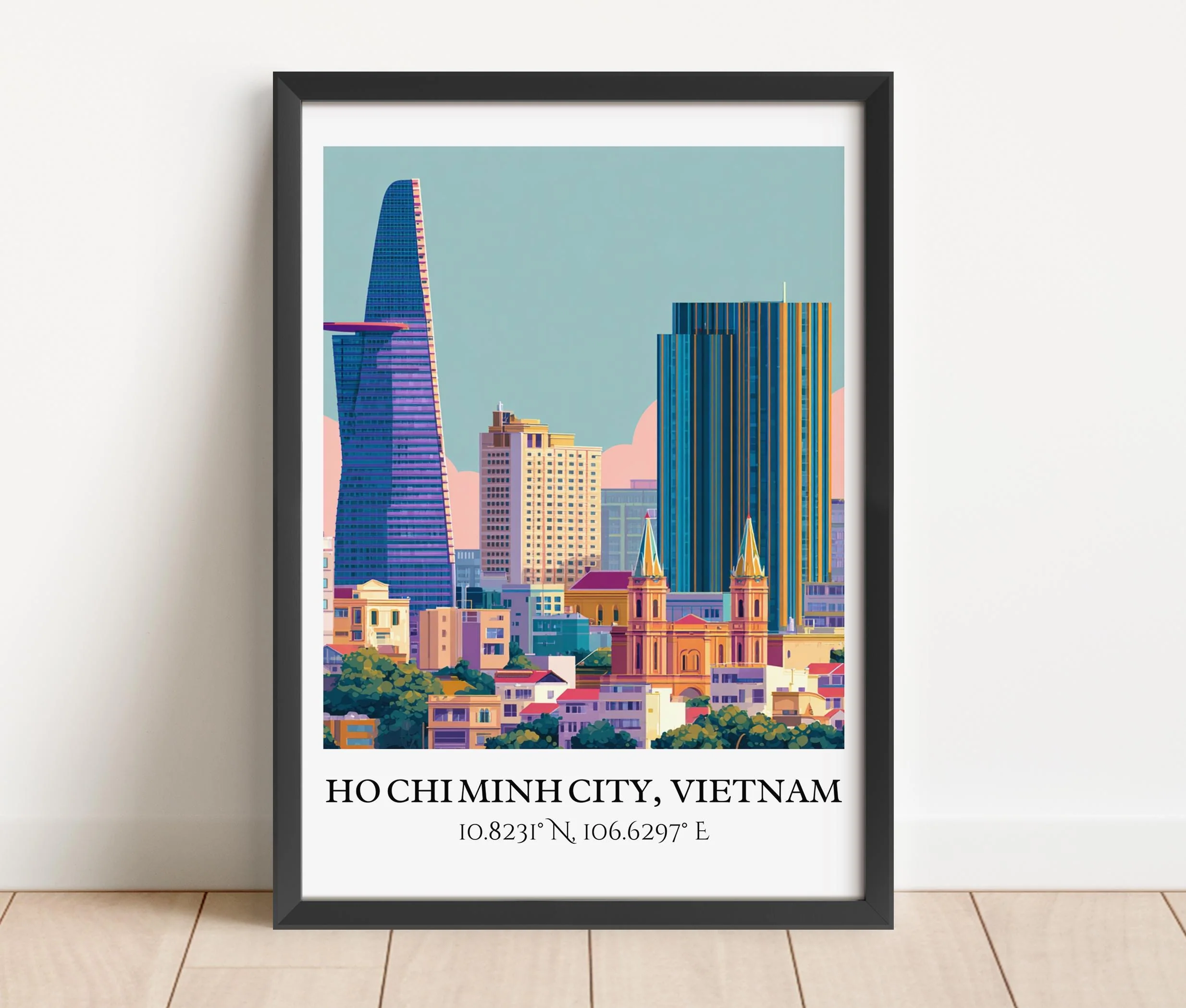 Ho Chi Minh City, Vietnam – Watercolor Art Print - Image 5