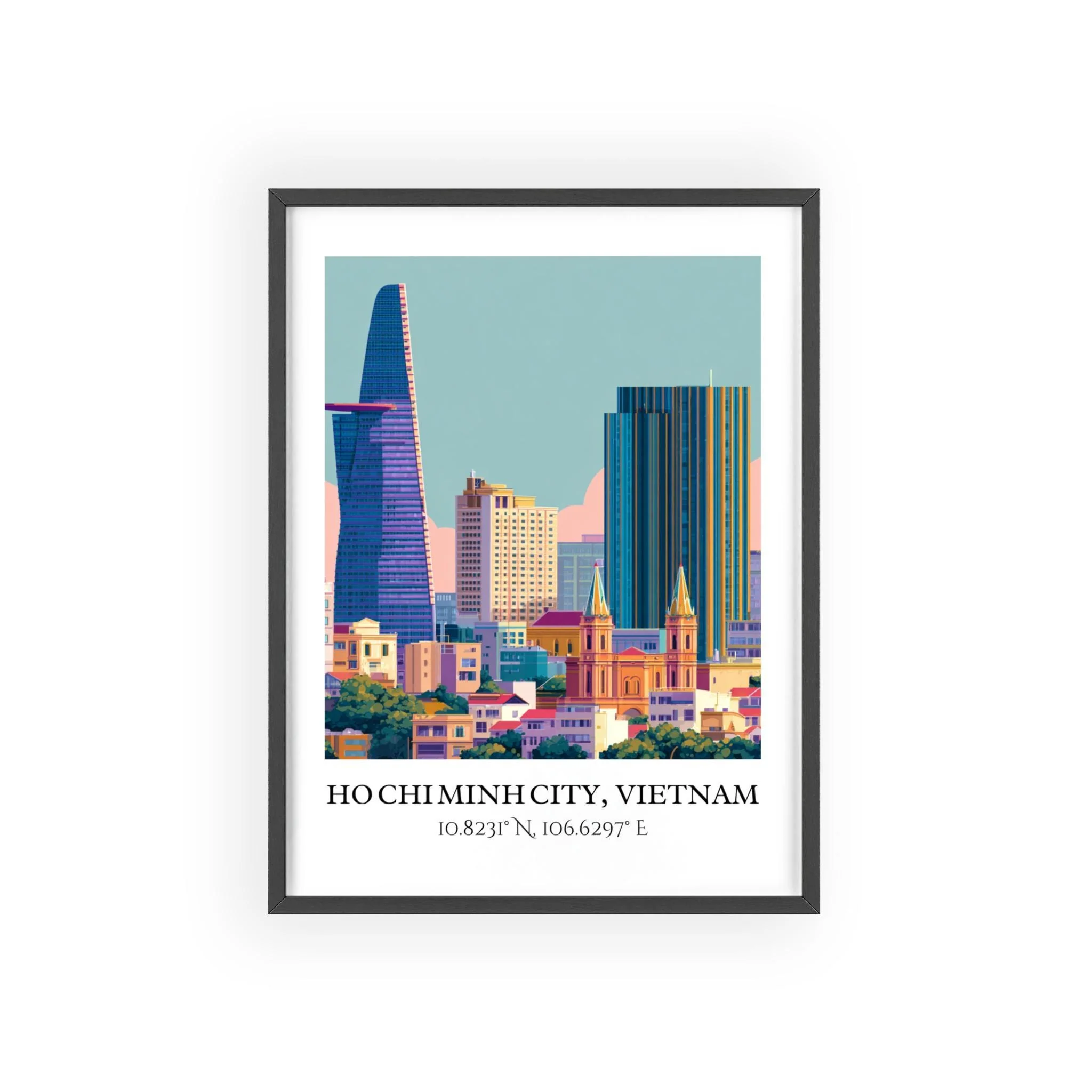 Ho Chi Minh City, Vietnam – Watercolor Art Print - Image 7