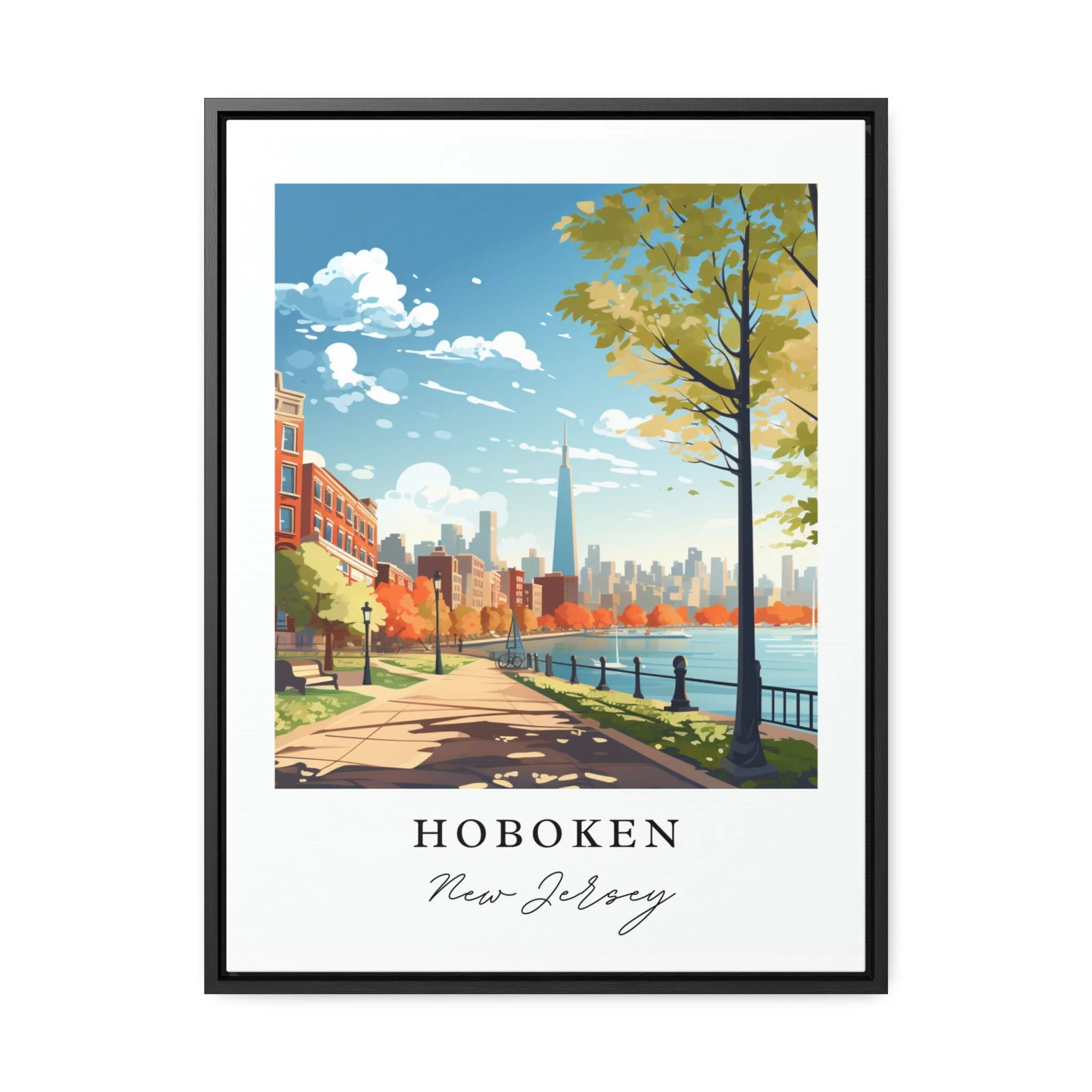 Hoboken, New Jersey – Watercolor Art Print - Image 5
