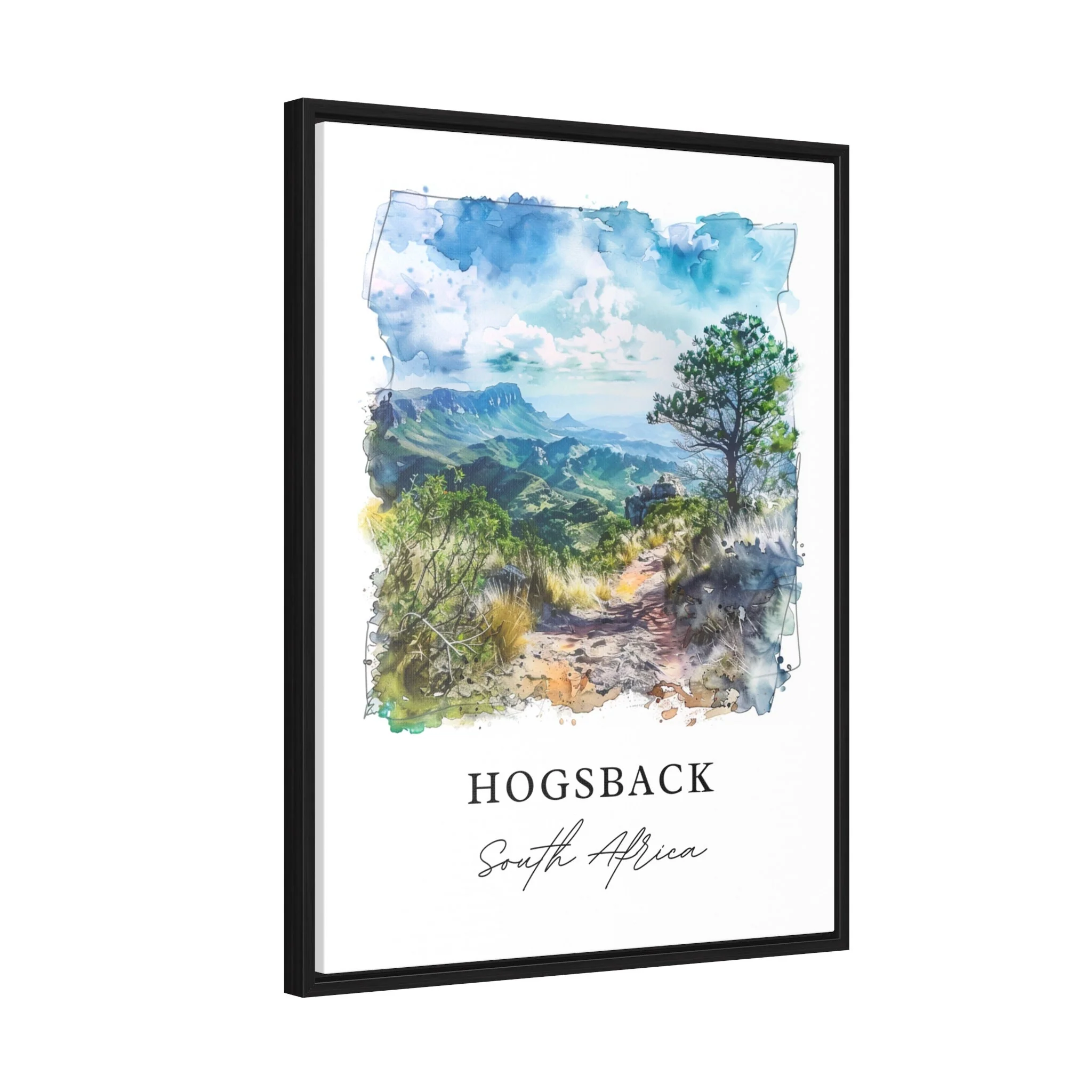 Hogsback, South Africa – Watercolor Art Print of Amathole Mountains - Image 2