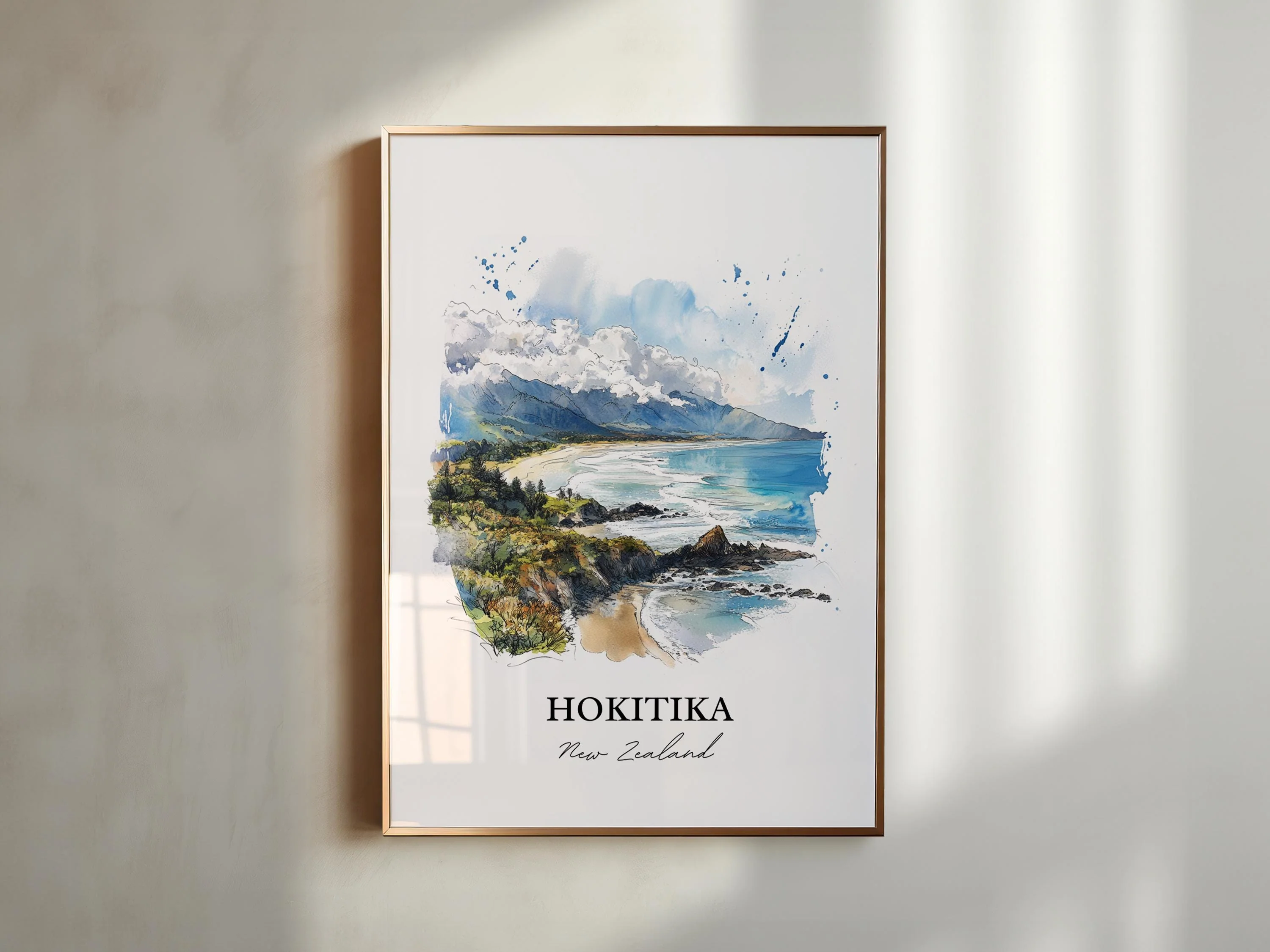 Hokitika, New Zealand – Watercolor Art Print - Image 5