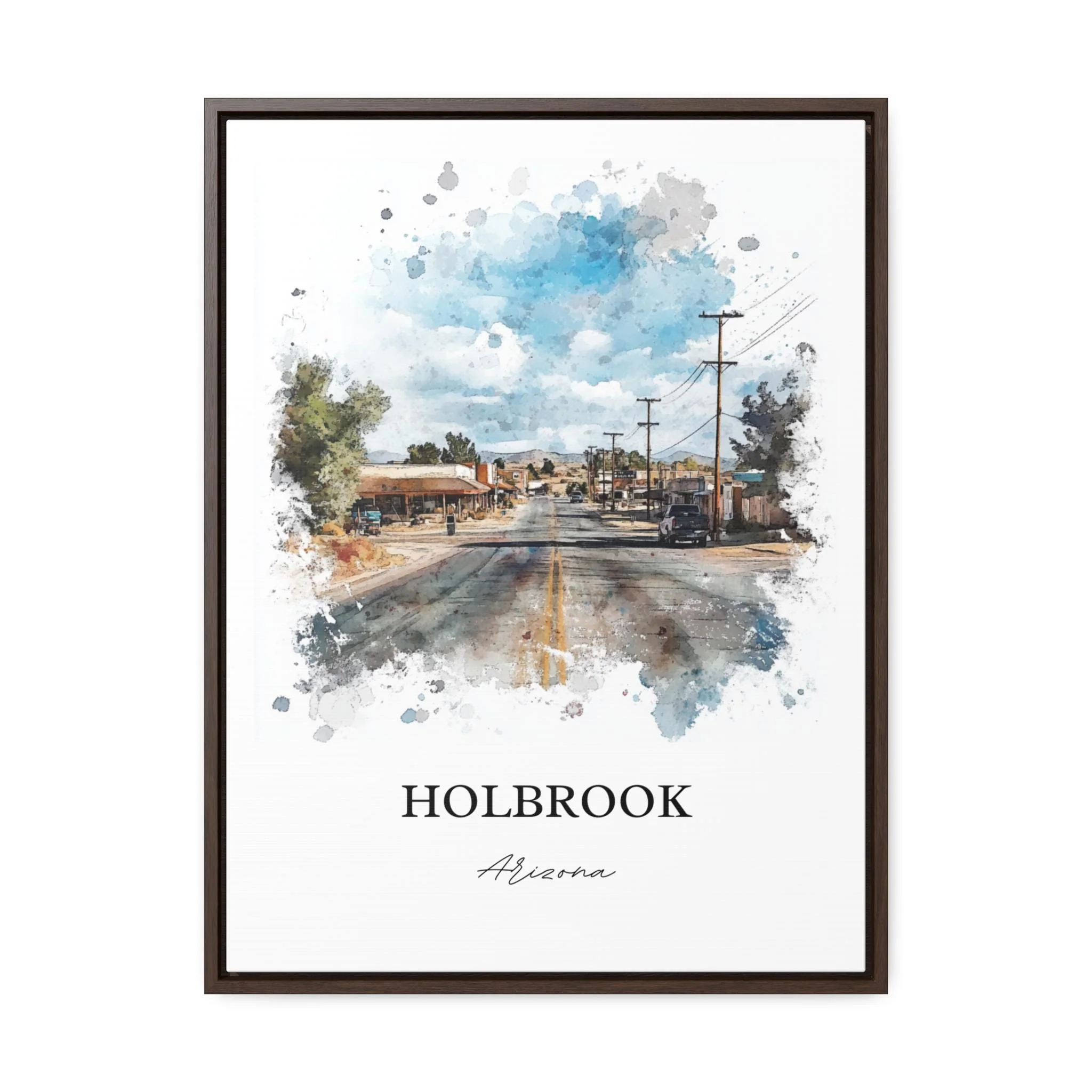 Holbrook, Arizona, Arizona – Watercolor Art Print - Image 7