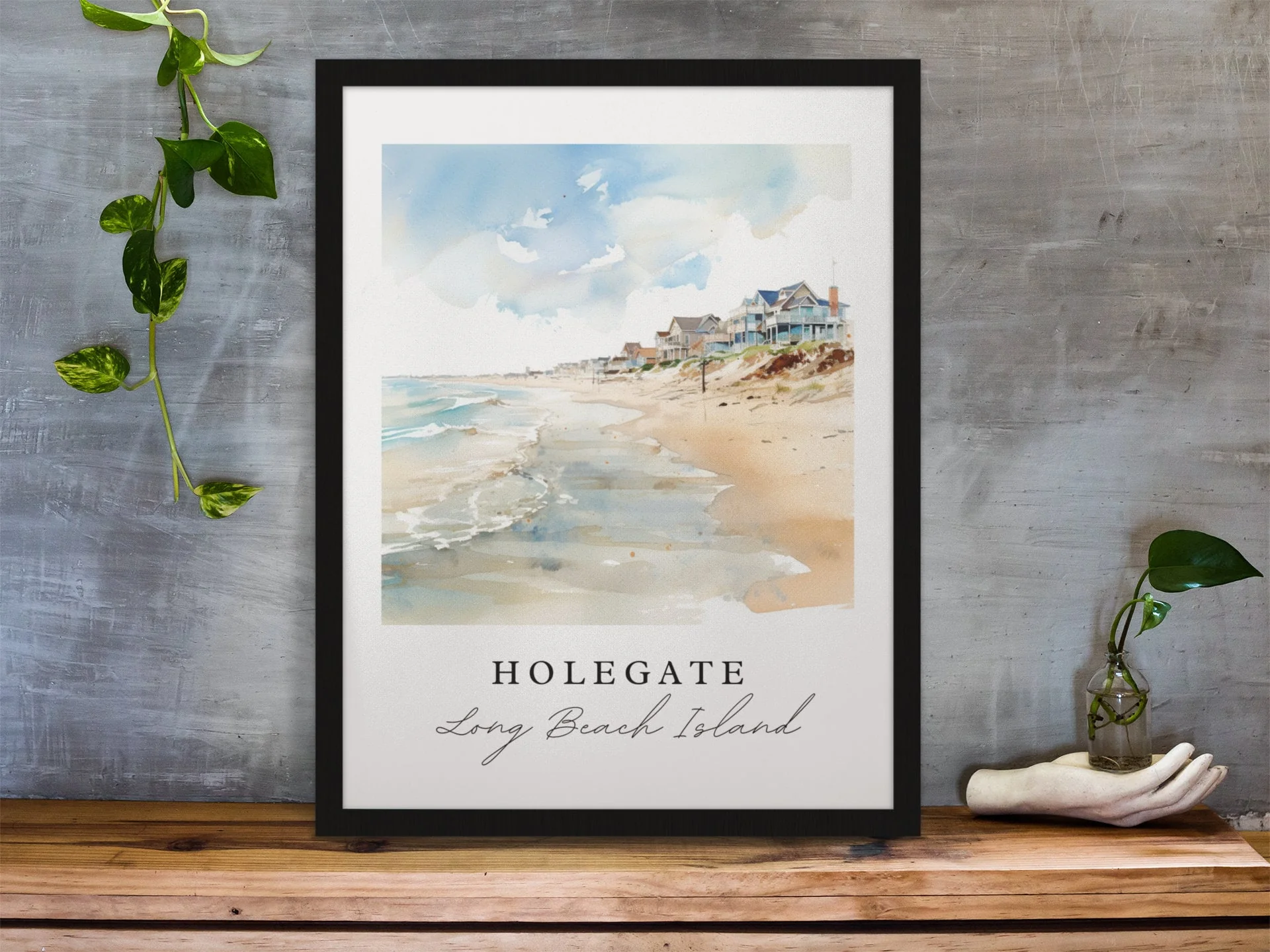 Long Beach Island, USA – Watercolor Art Print