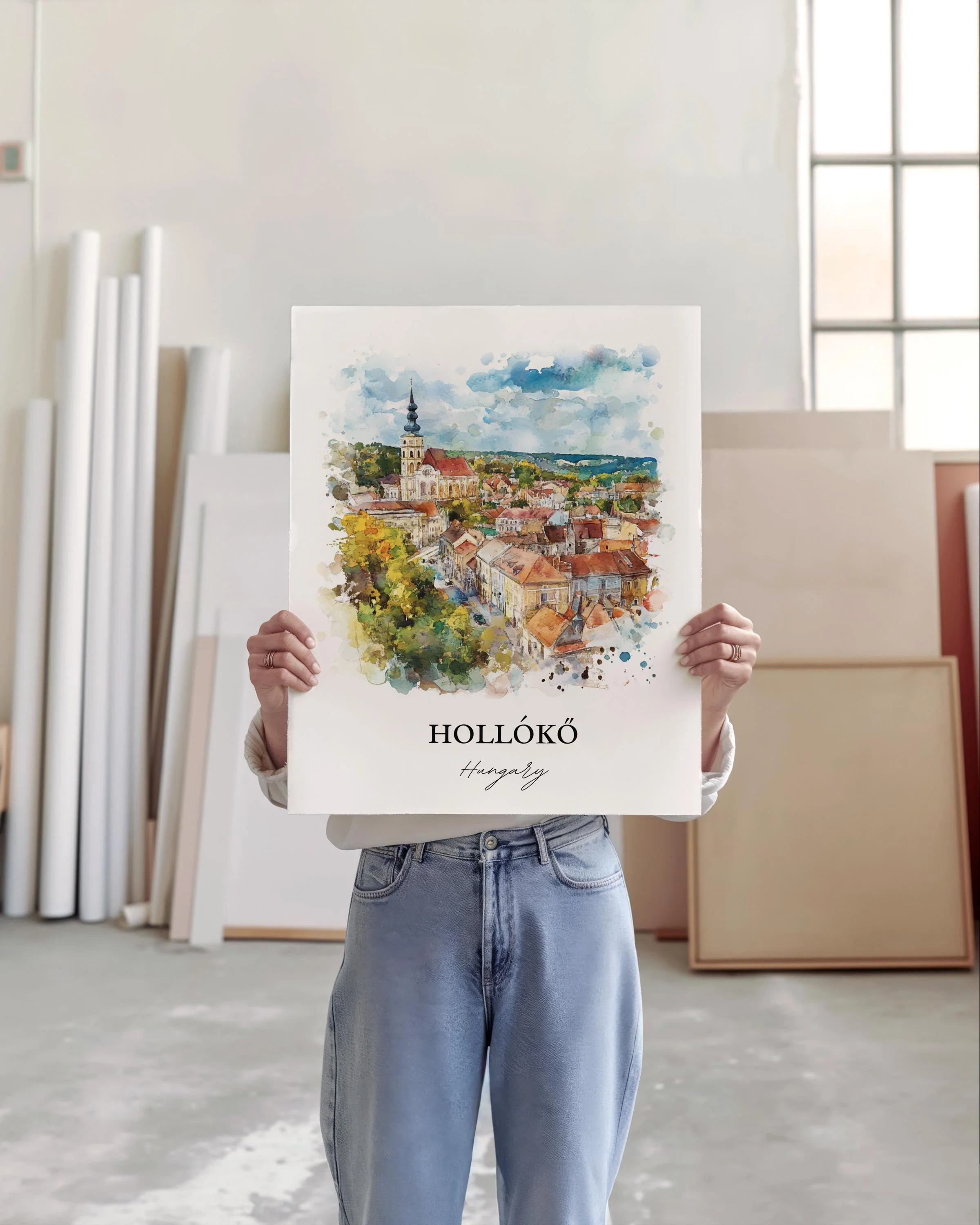Hollókő, Hungary – Watercolor Art Print - Image 4