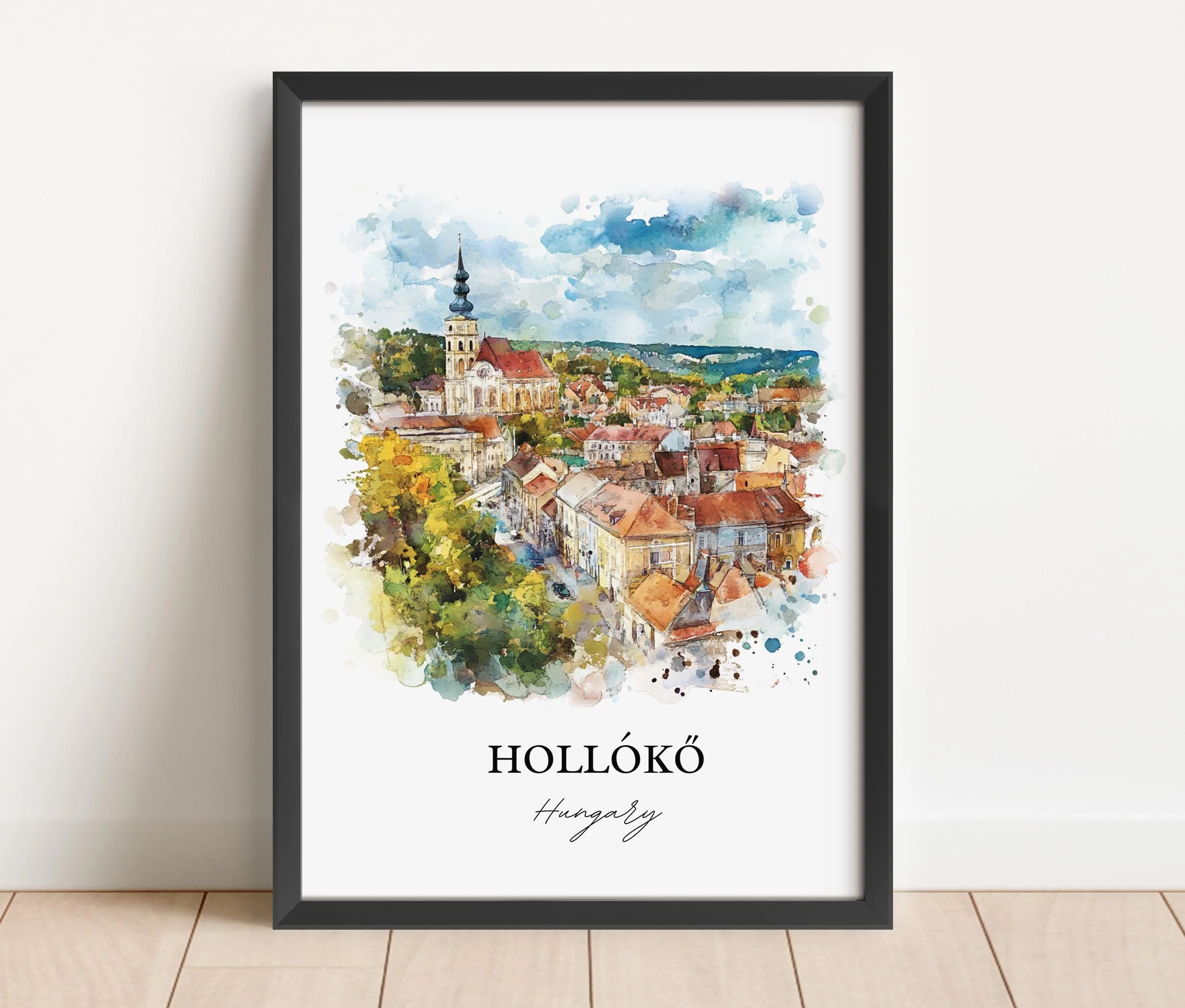 Hollókő, Hungary – Watercolor Art Print - Image 6