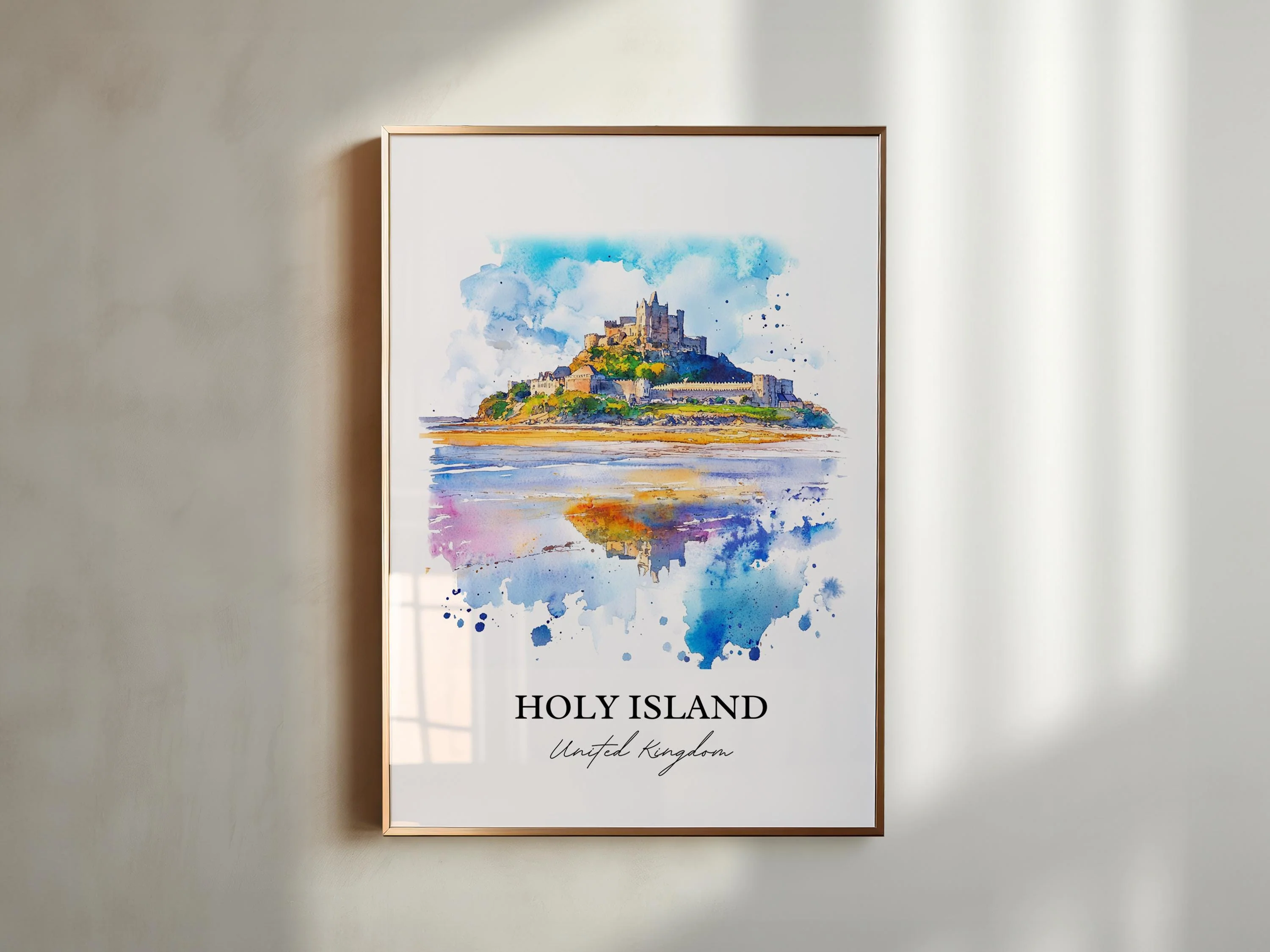 Holy Island, England – Watercolor Art Print - Image 6