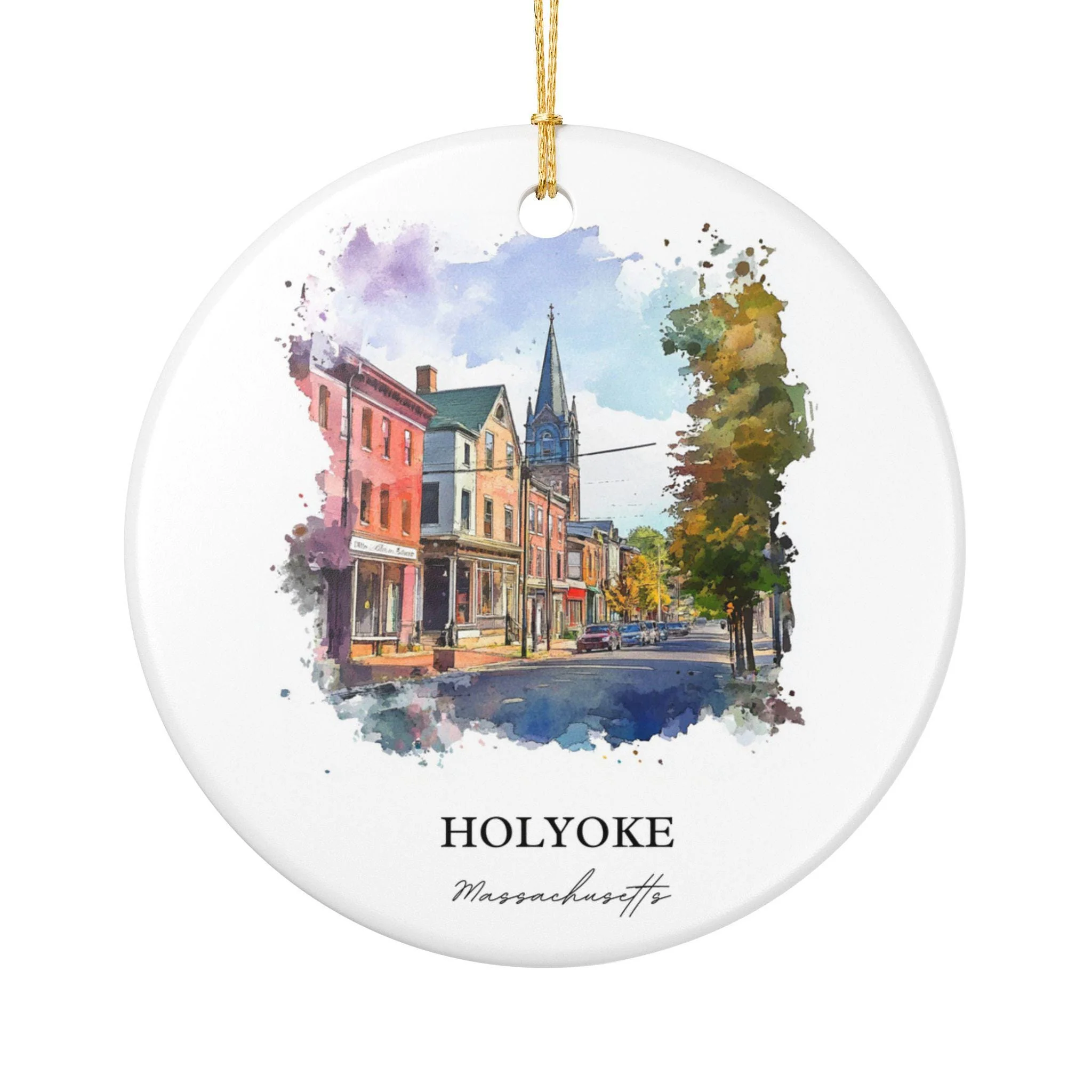 Holyoke MA Ornament: Unique Holyoke Souvenir, Holyoke Xmas Decor, and Authentic Holyoke Massachusetts Gift - Image 2