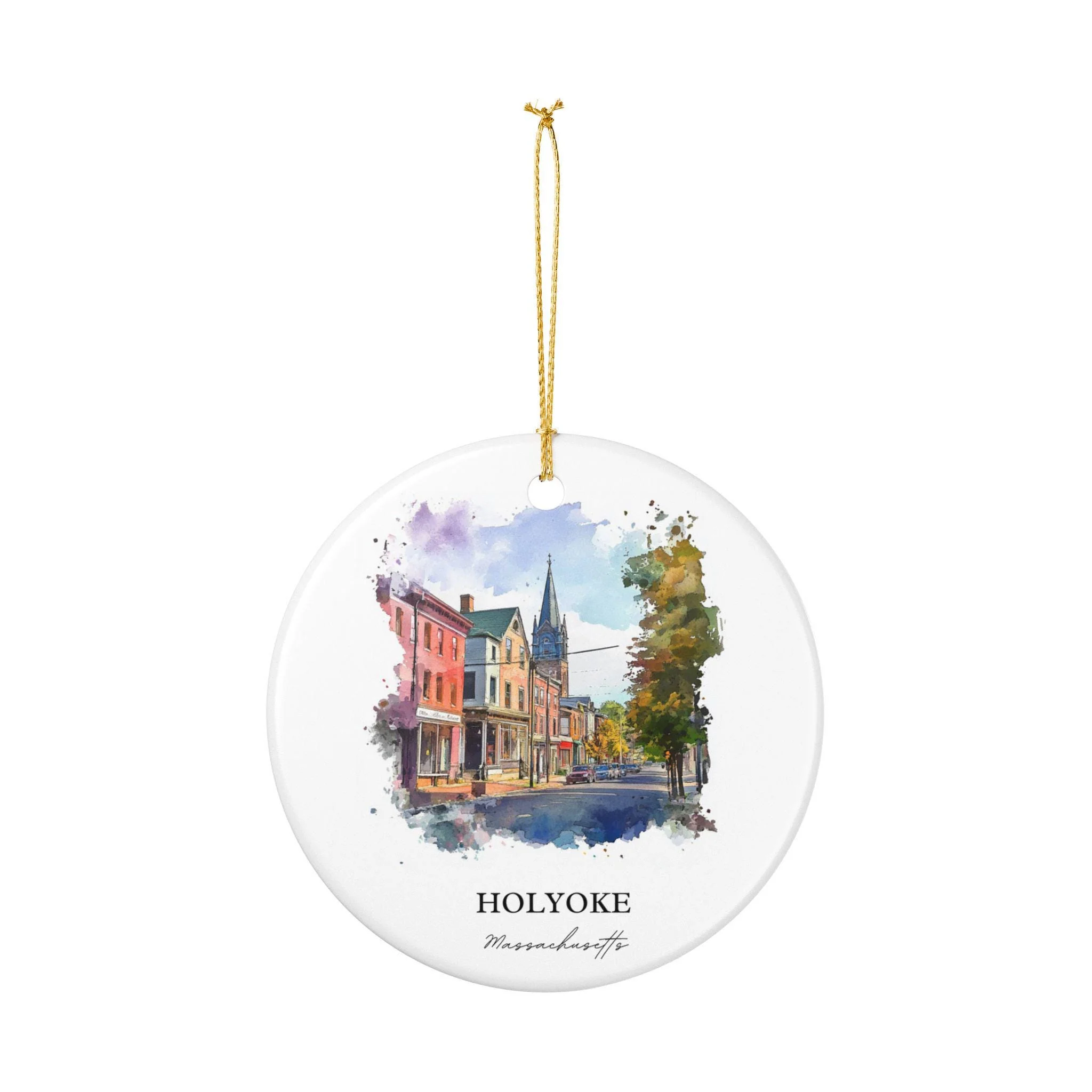 Holyoke MA Ornament: Unique Holyoke Souvenir, Holyoke Xmas Decor, and Authentic Holyoke Massachusetts Gift - Image 3