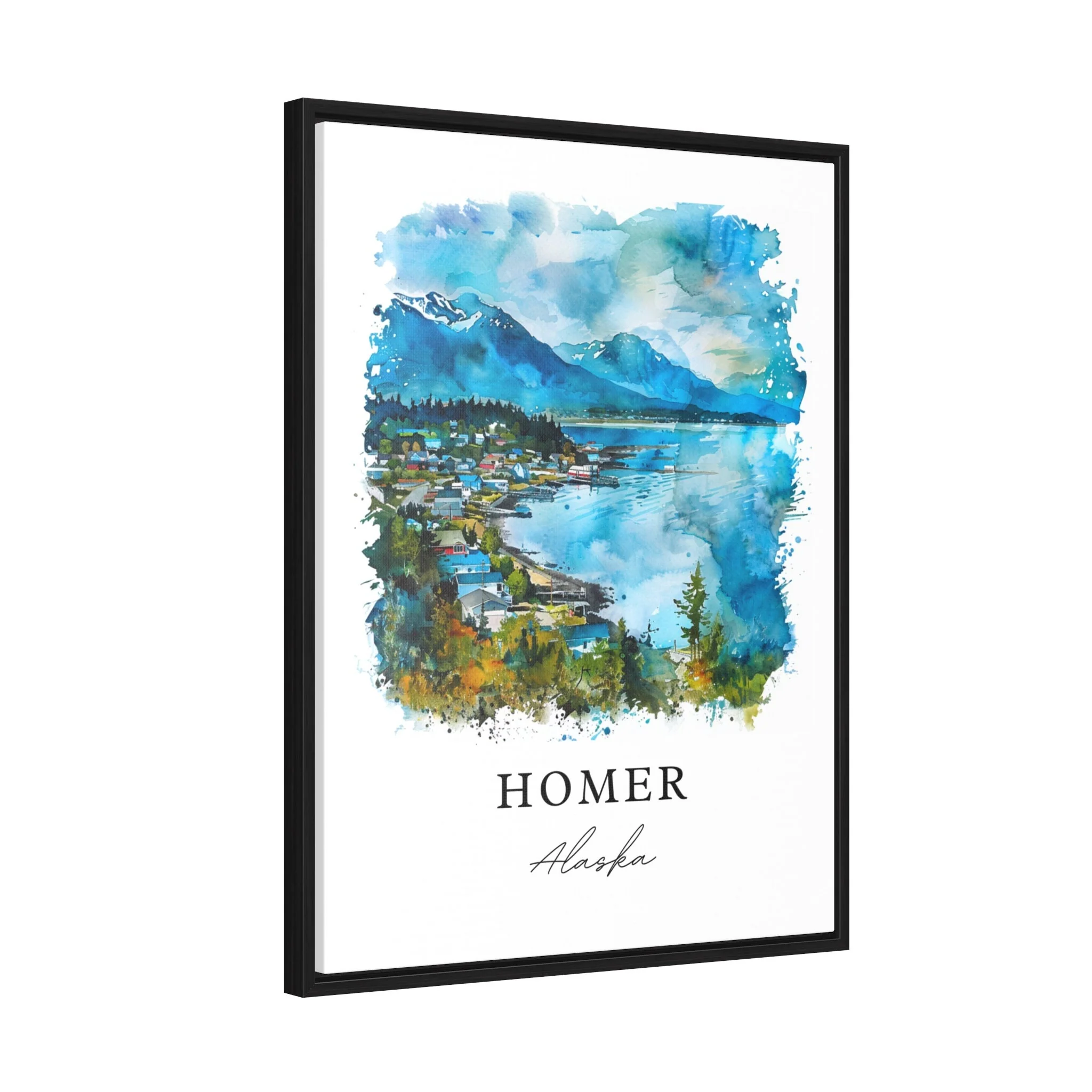 Homer, Alaska, Alaska – Watercolor Art Print - Image 6