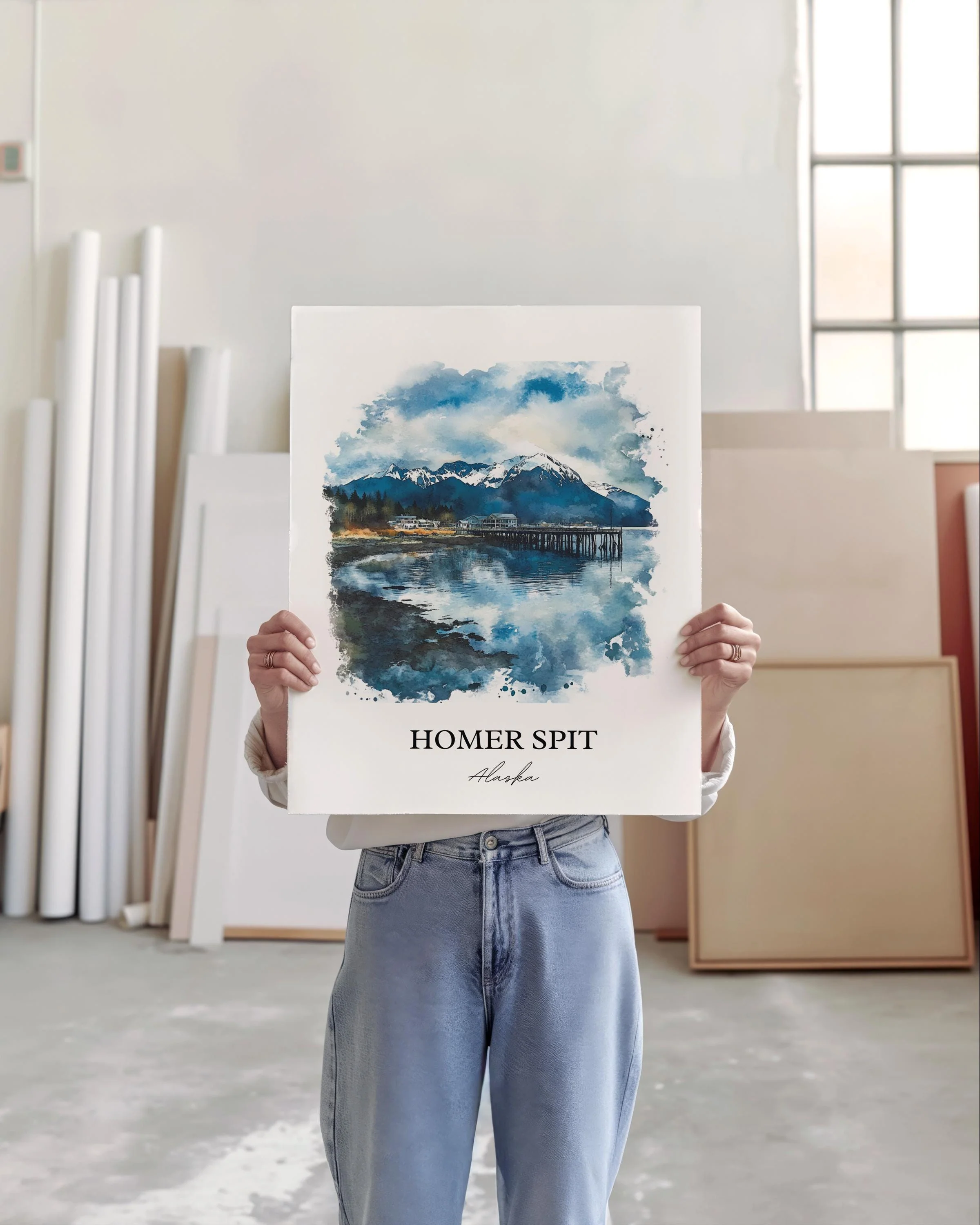Homer Spit, Alaska – Watercolor Art Print - Image 4