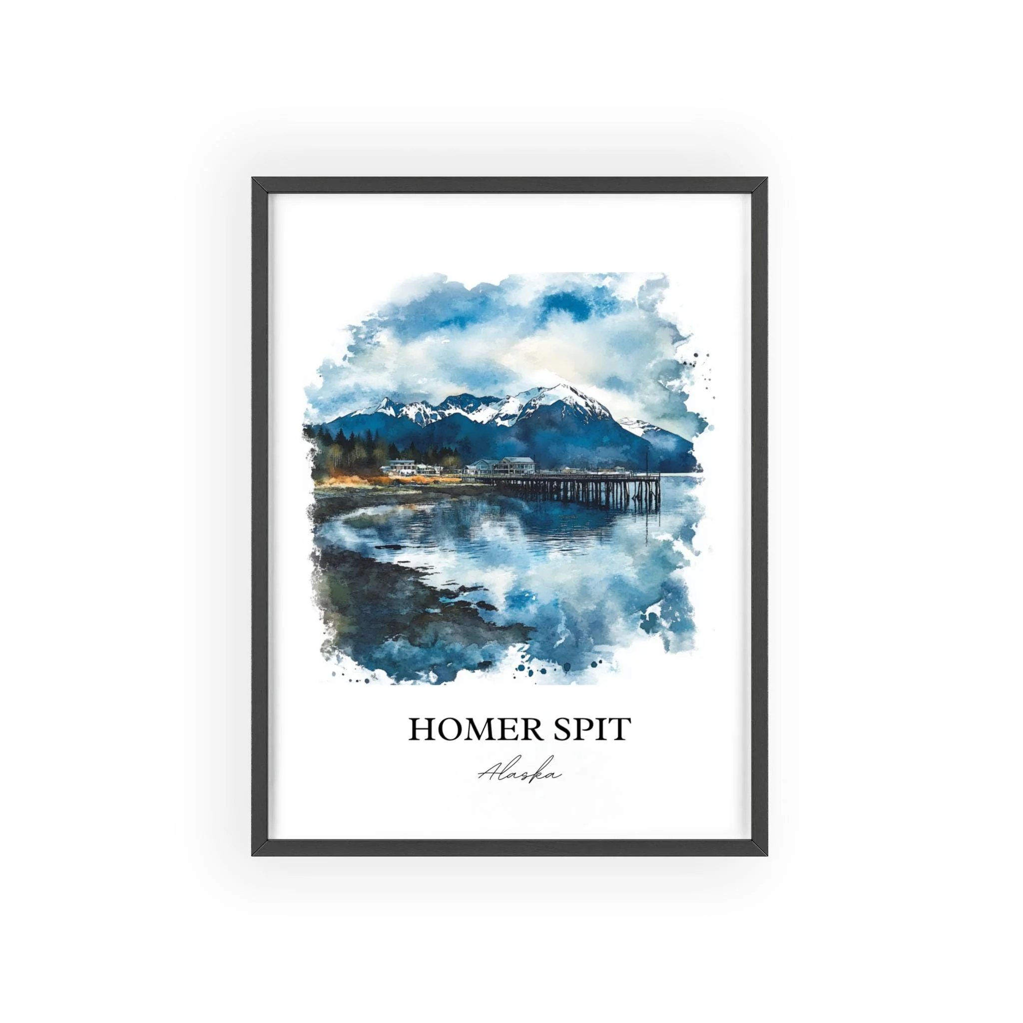 Homer Spit, Alaska – Watercolor Art Print - Image 7