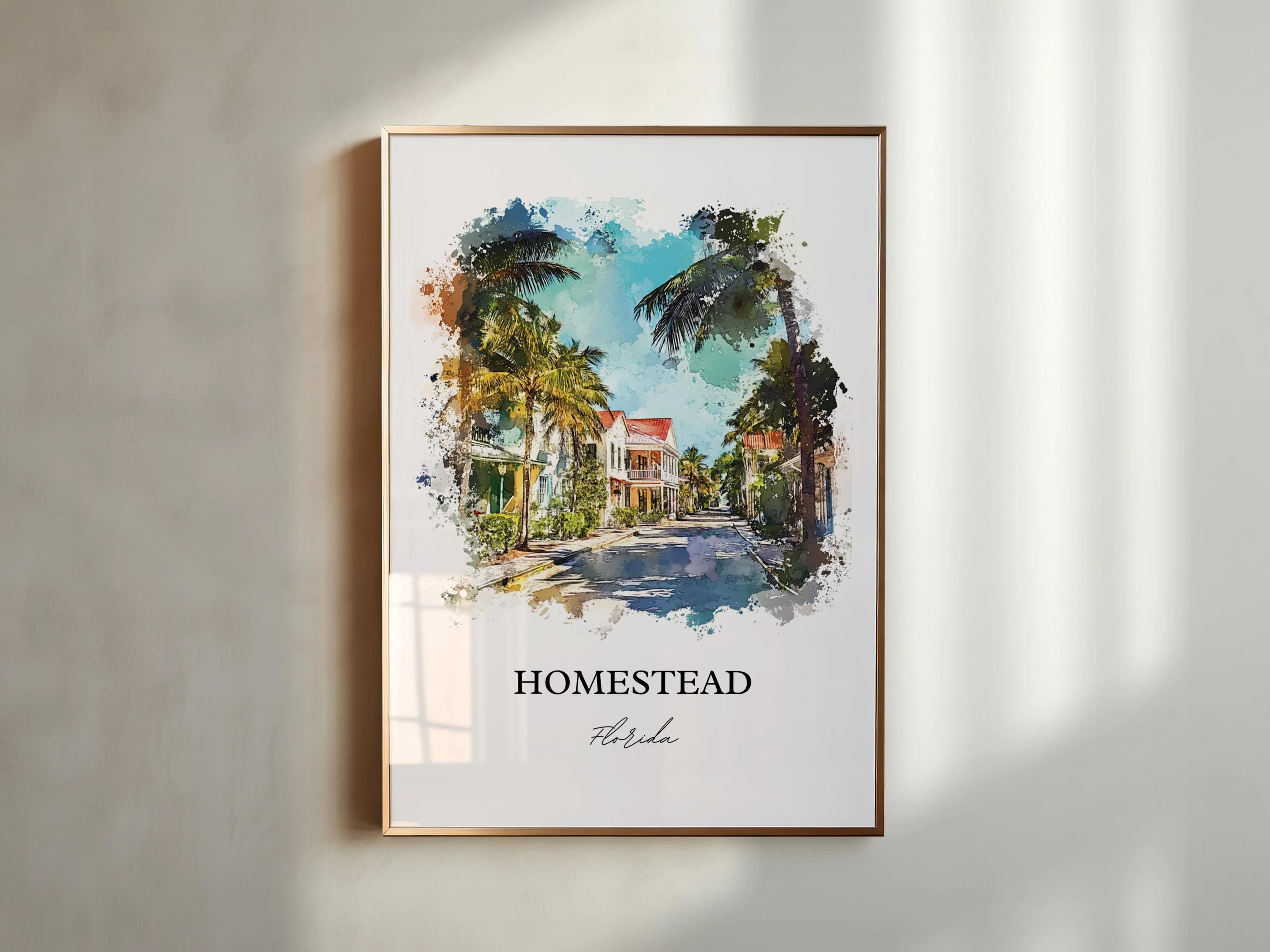 Homestead, Florida, USA – Watercolor Art Print - Image 6