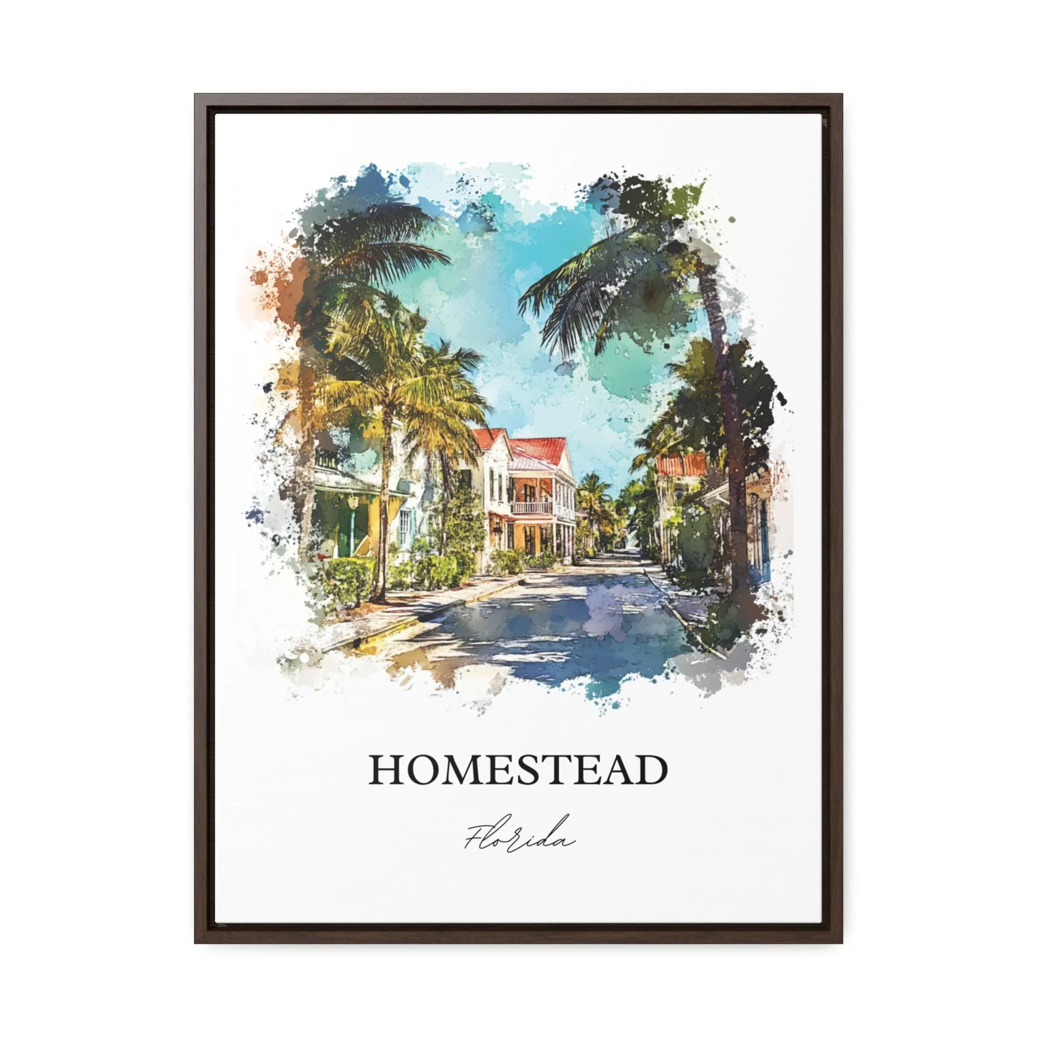 Homestead, Florida, USA – Watercolor Art Print - Image 7