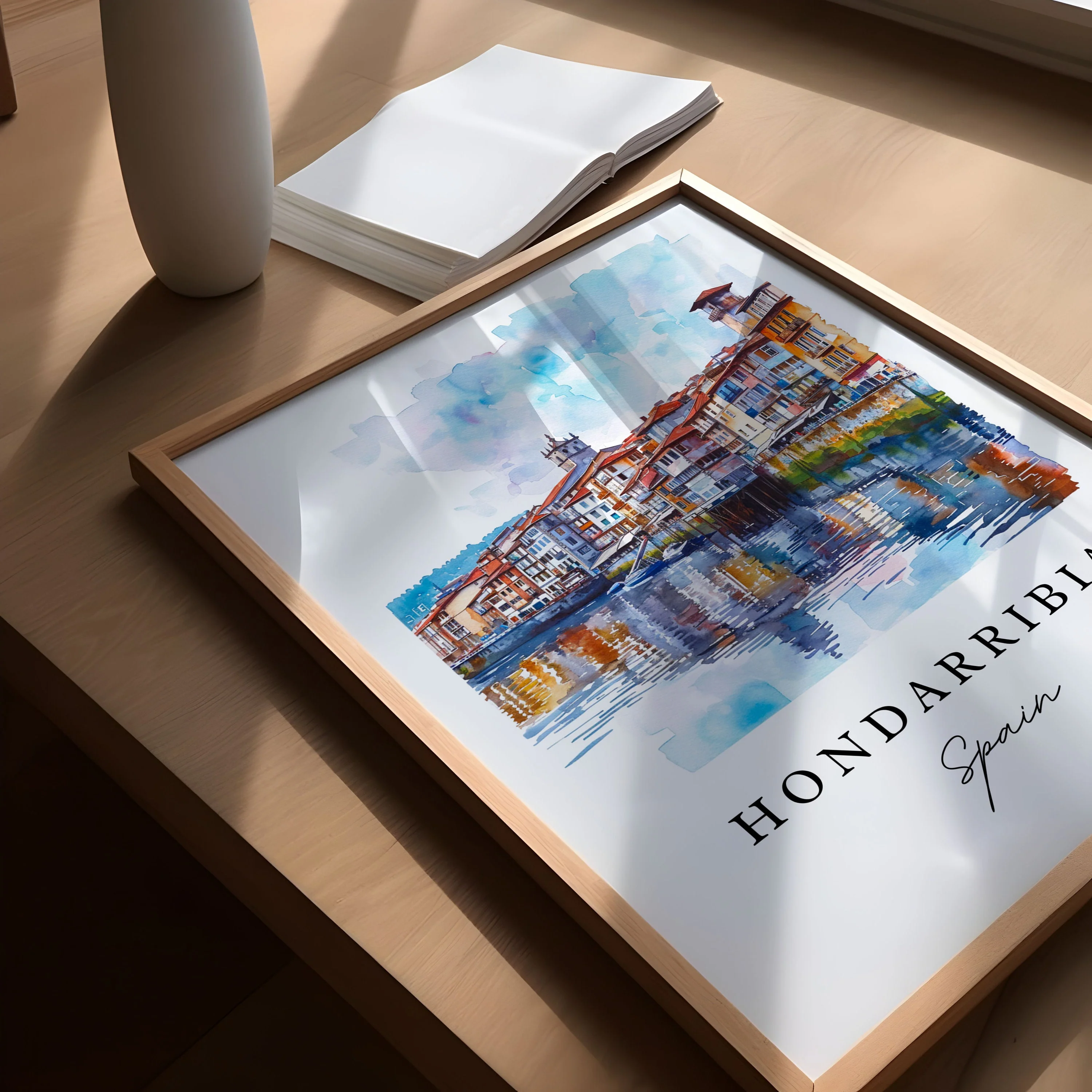 Hondarribia, Spain – Watercolor Art Print - Image 3