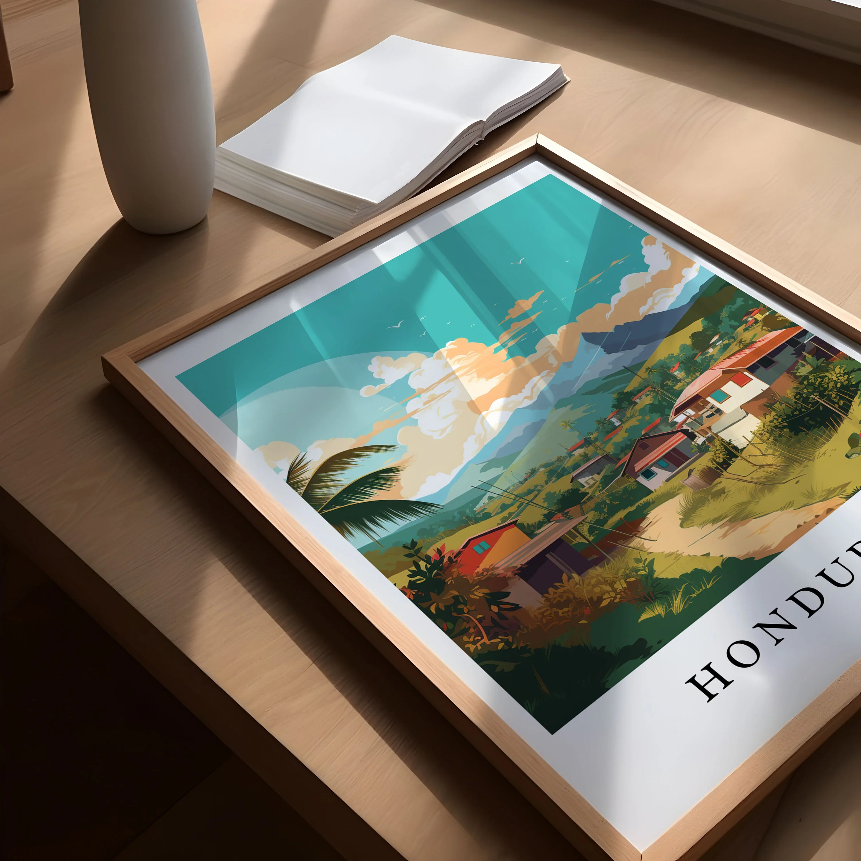 Honduras, Central America – Watercolor Art Print - Image 2