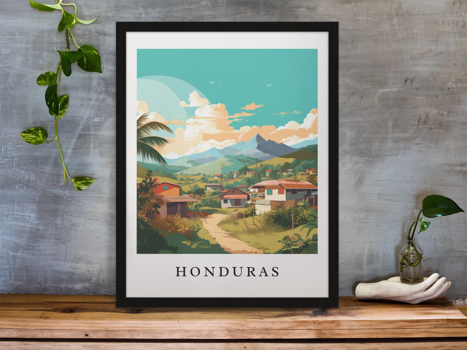 Honduras, Central America – Watercolor Art Print - Image 5