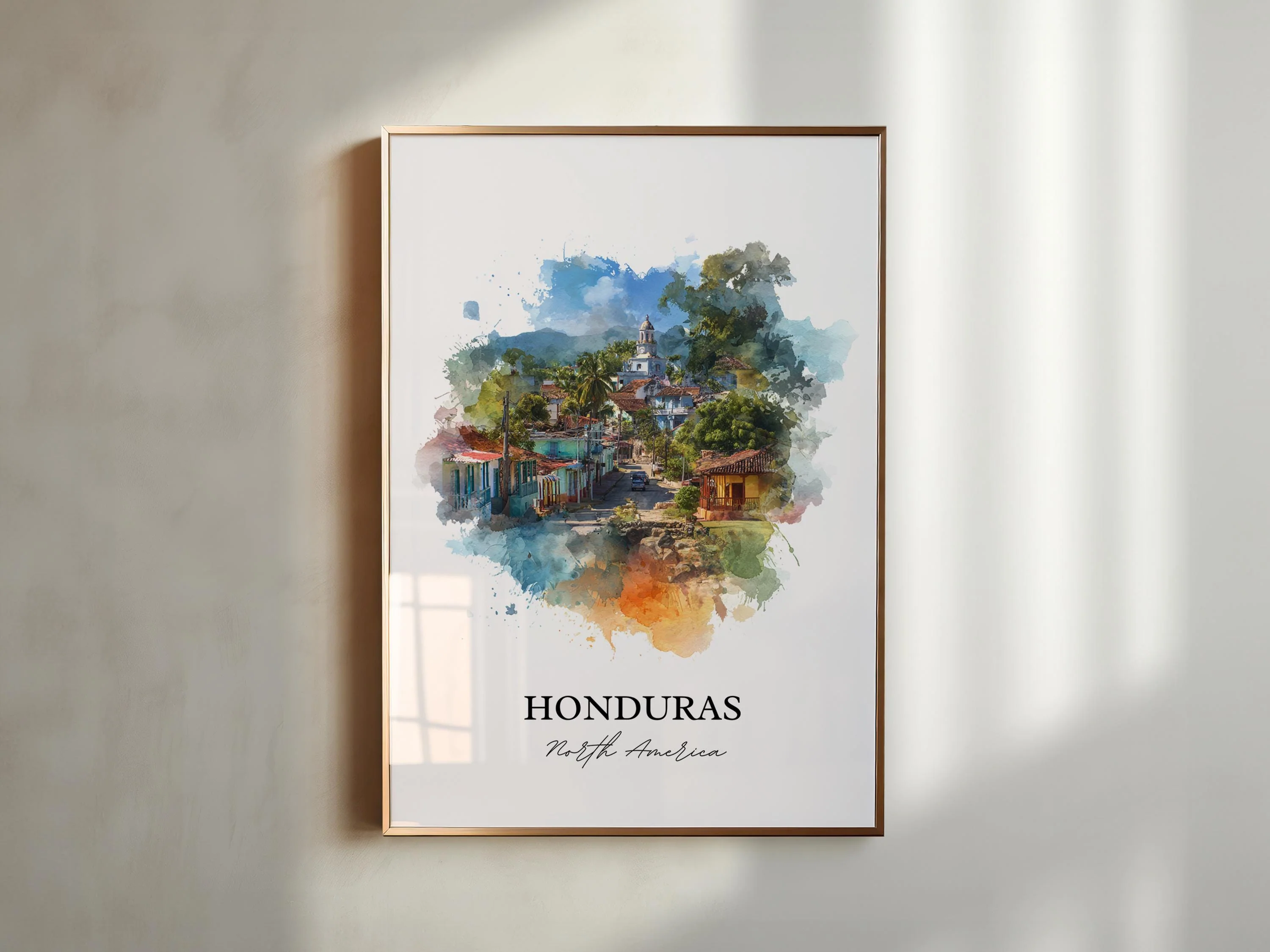 Honduras, Central America – Watercolor Art Print - Image 4
