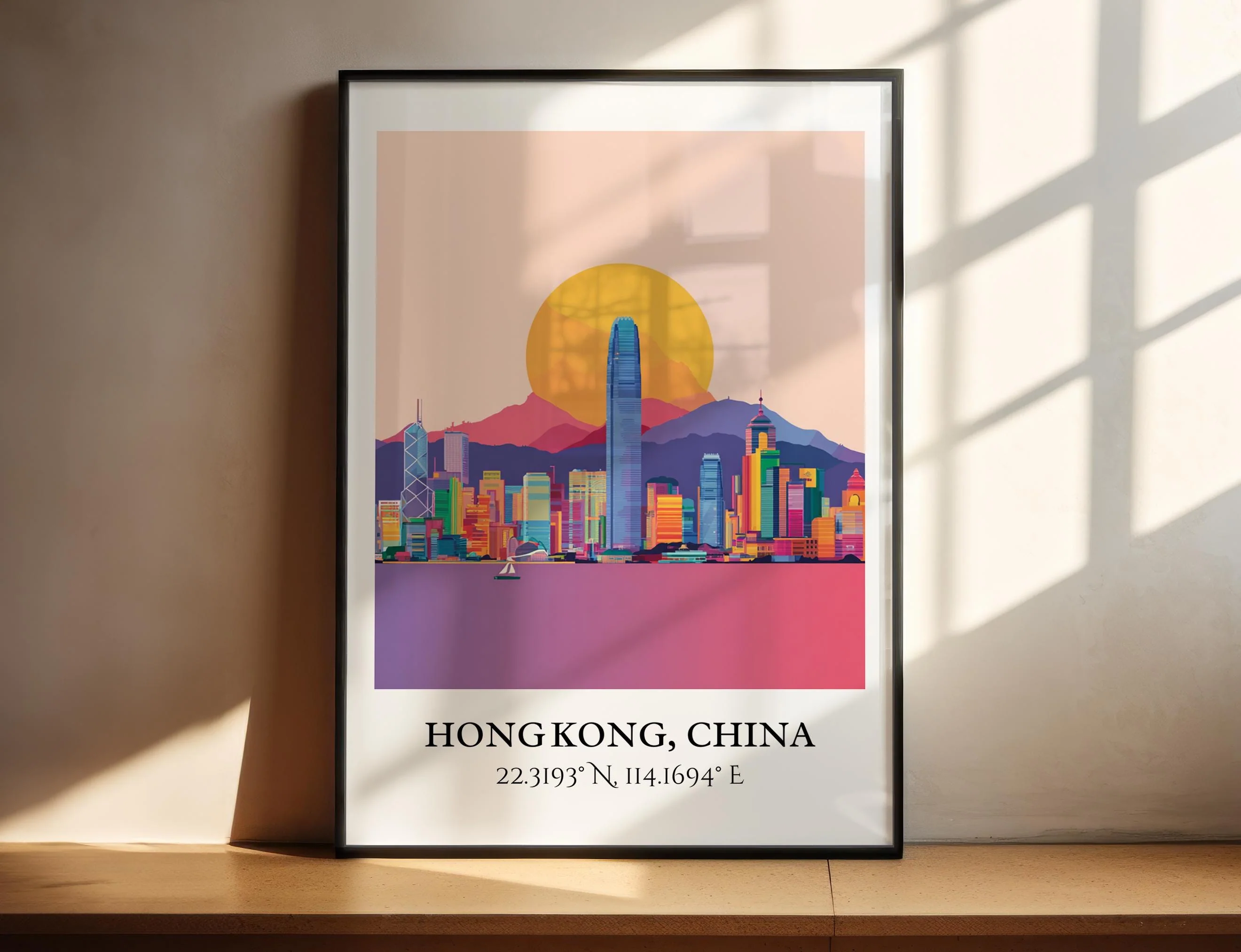 Hong Kong, China – Watercolor Art Print