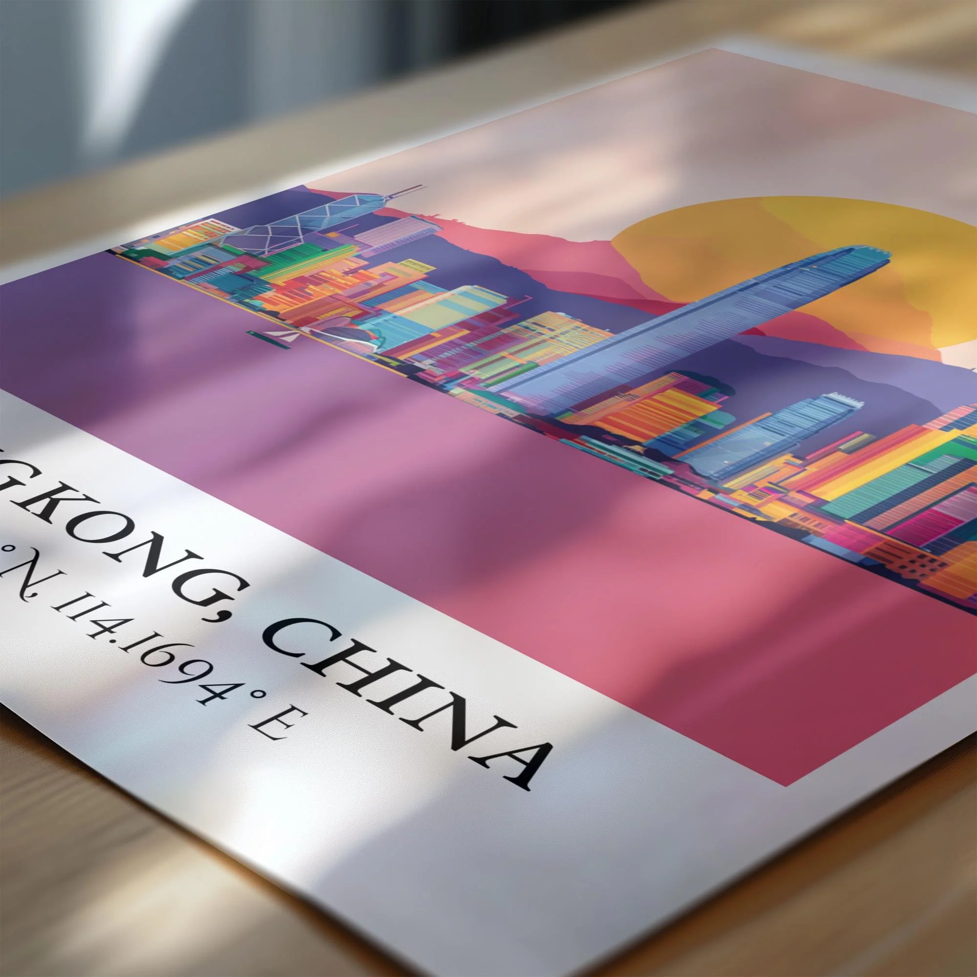 Hong Kong, China – Watercolor Art Print - Image 2