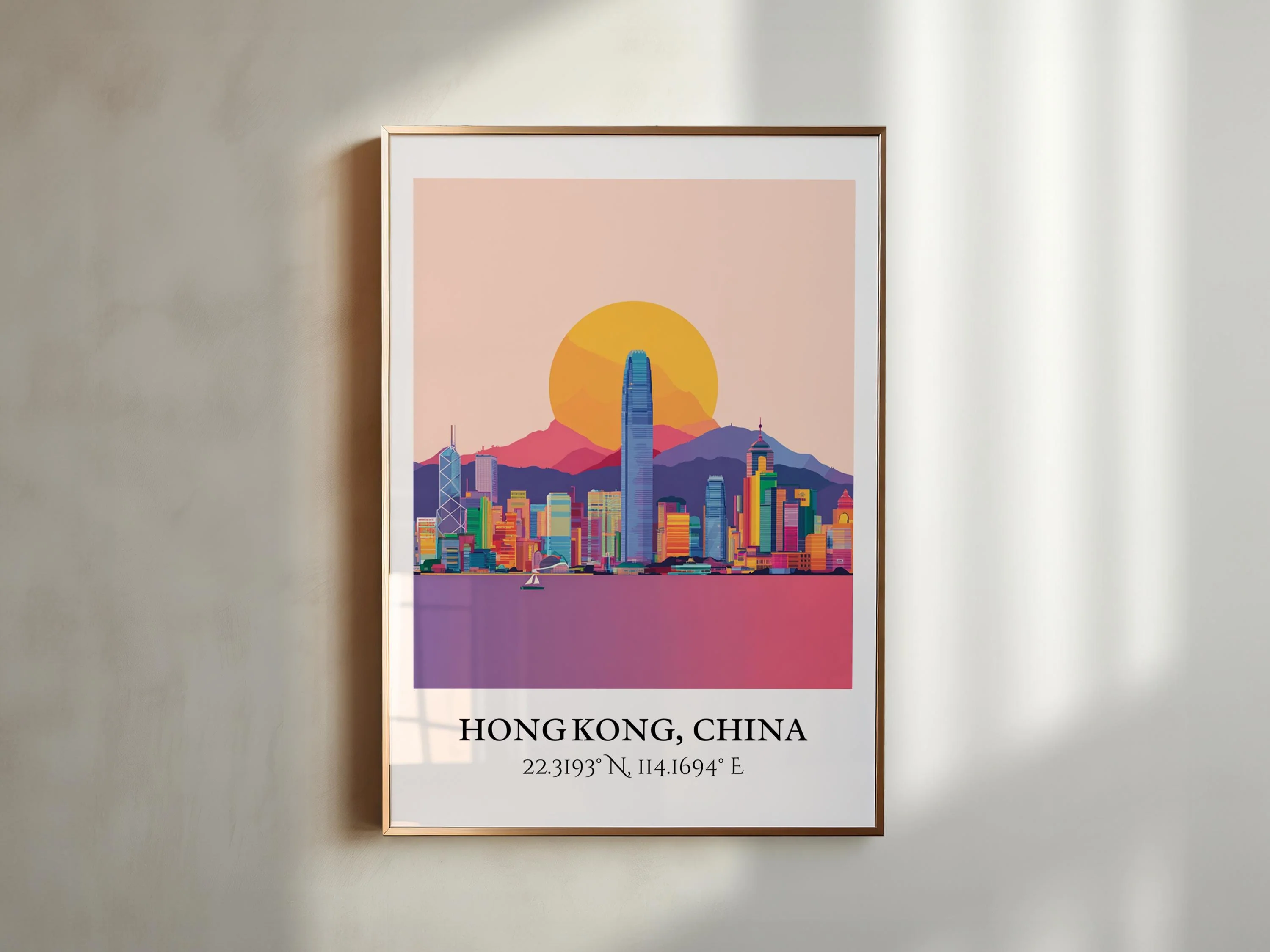 Hong Kong, China – Watercolor Art Print - Image 3