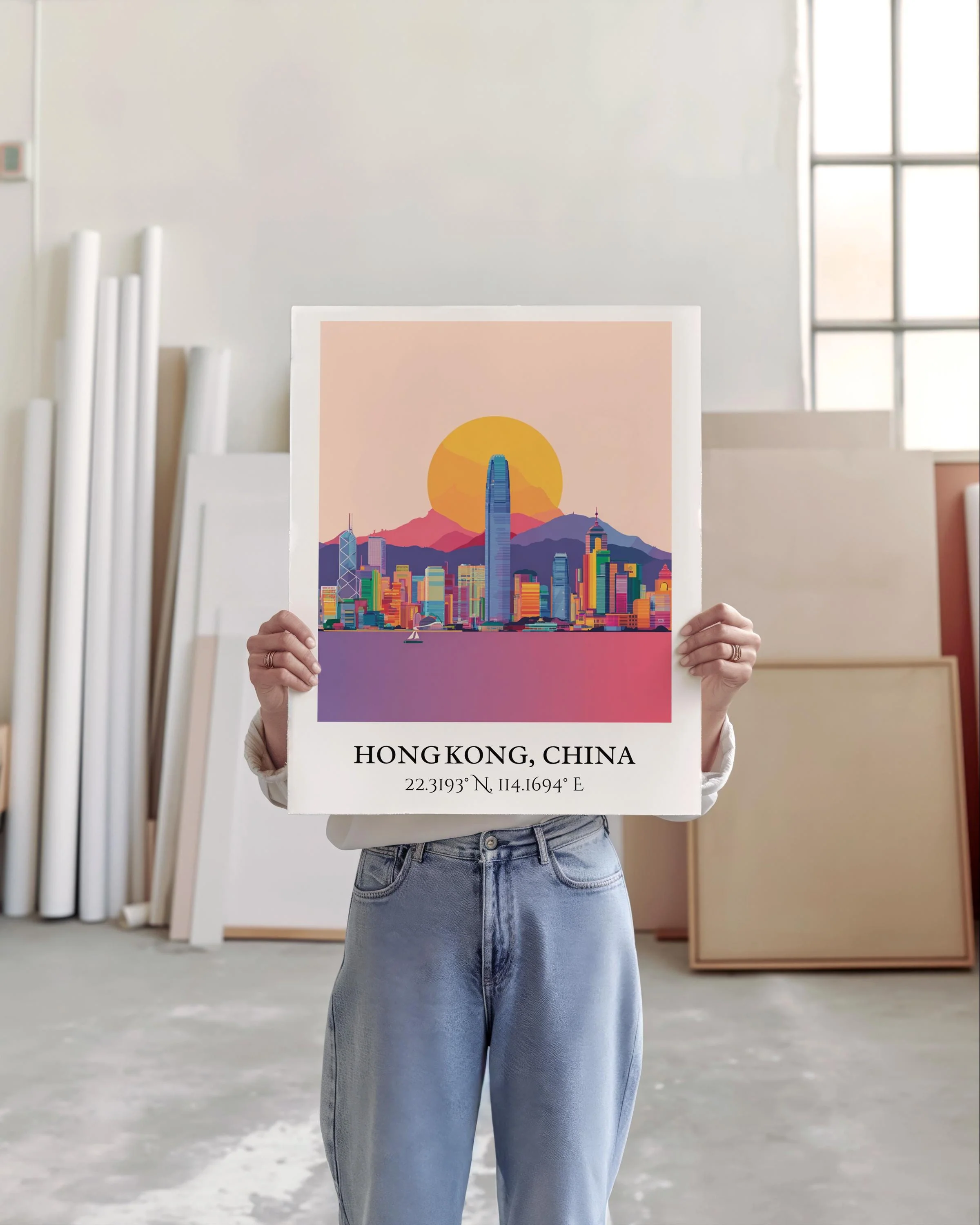 Hong Kong, China – Watercolor Art Print - Image 4