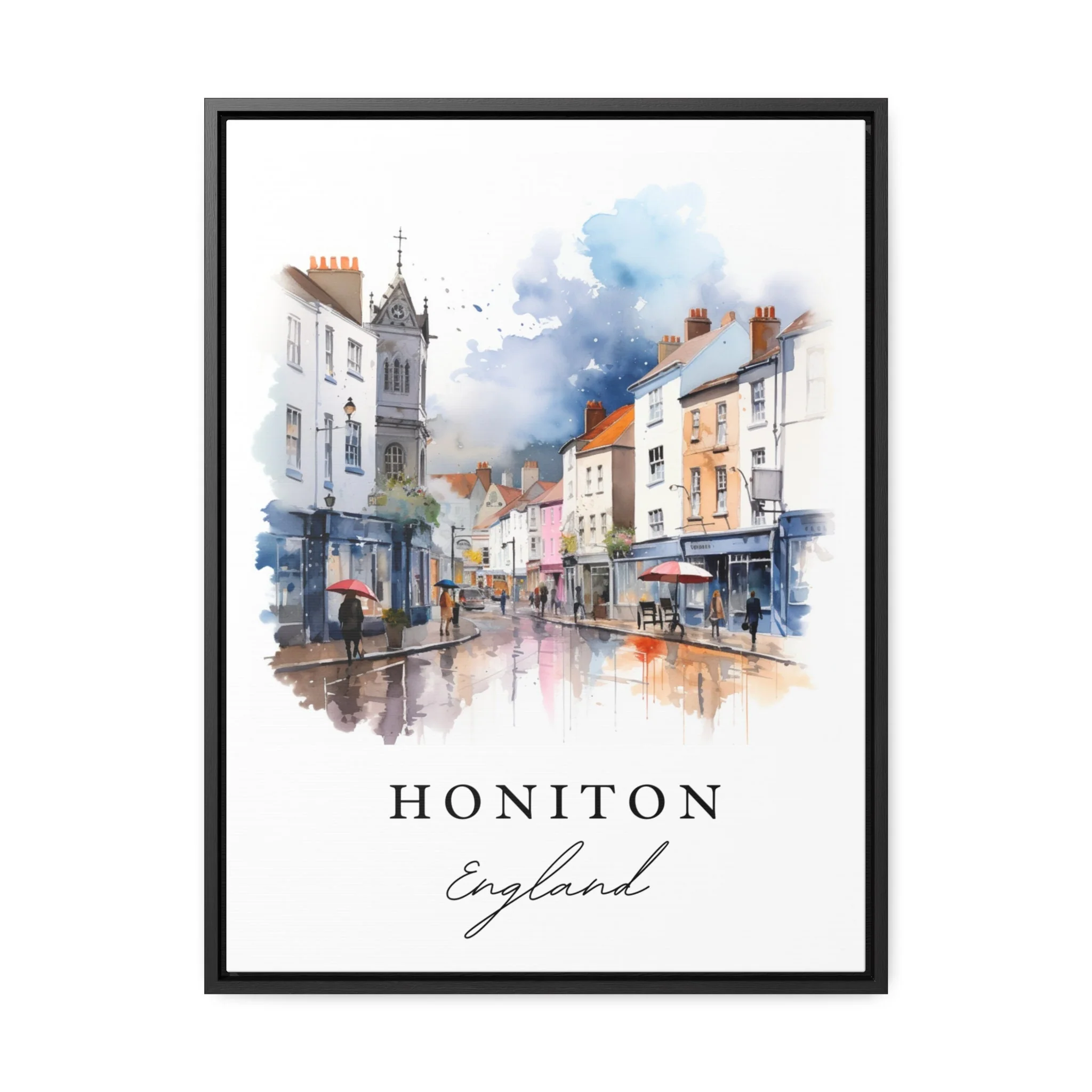 Honiton, England – Watercolor Art Print - Image 6