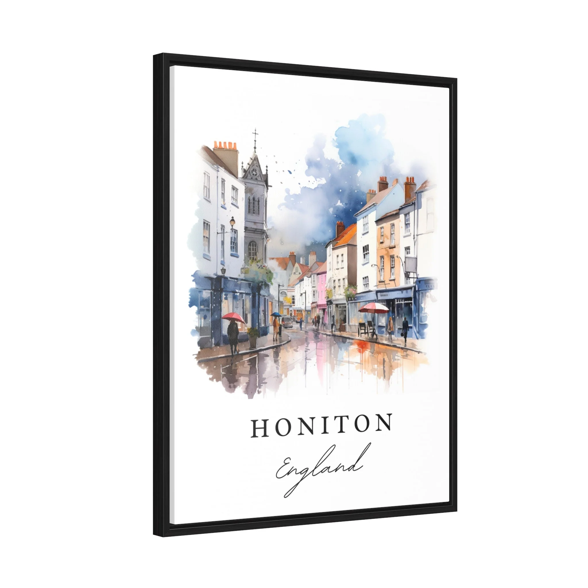 Honiton, England – Watercolor Art Print - Image 7
