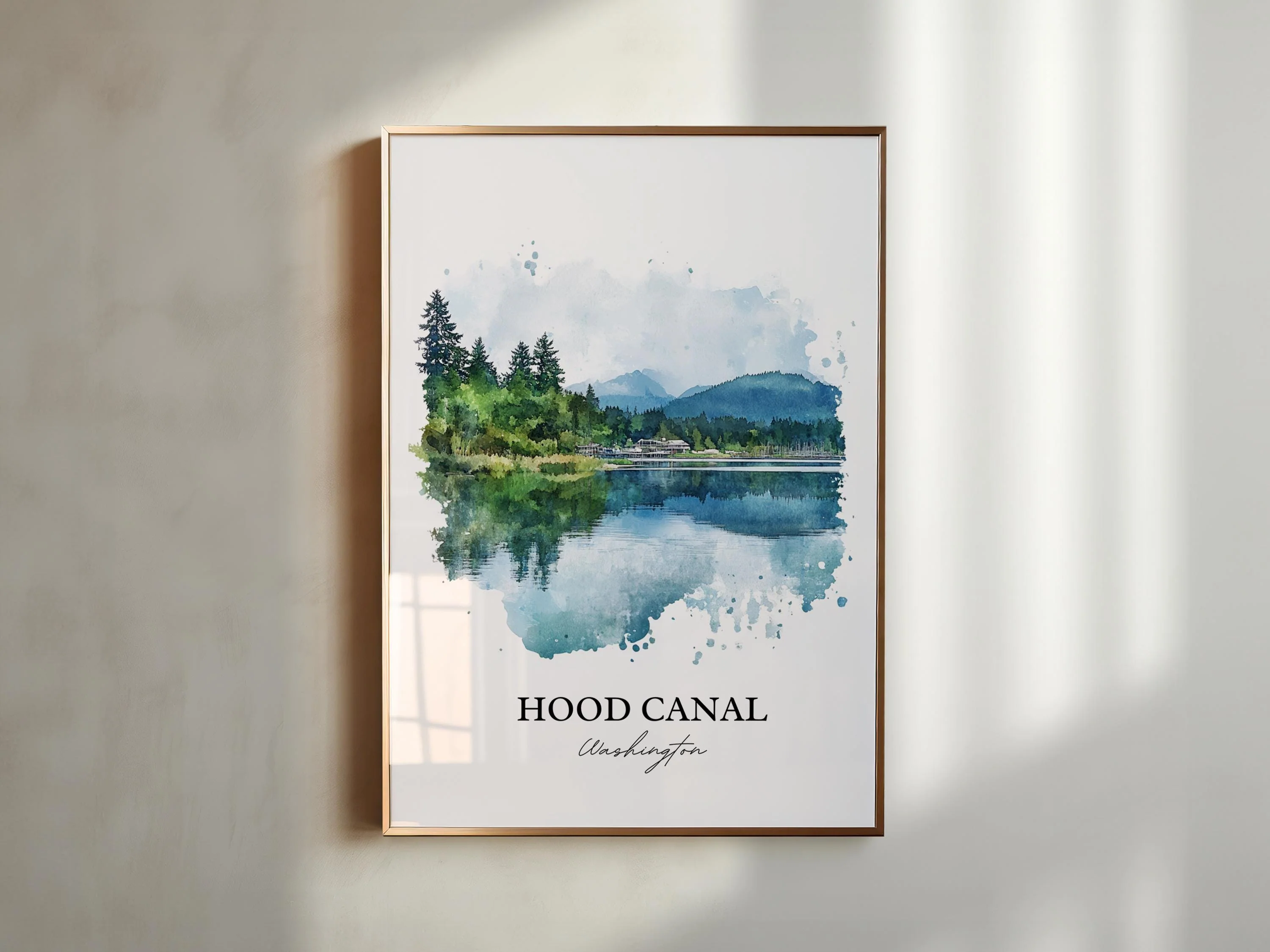 Hood Canal, USA – Watercolor Art Print - Image 3