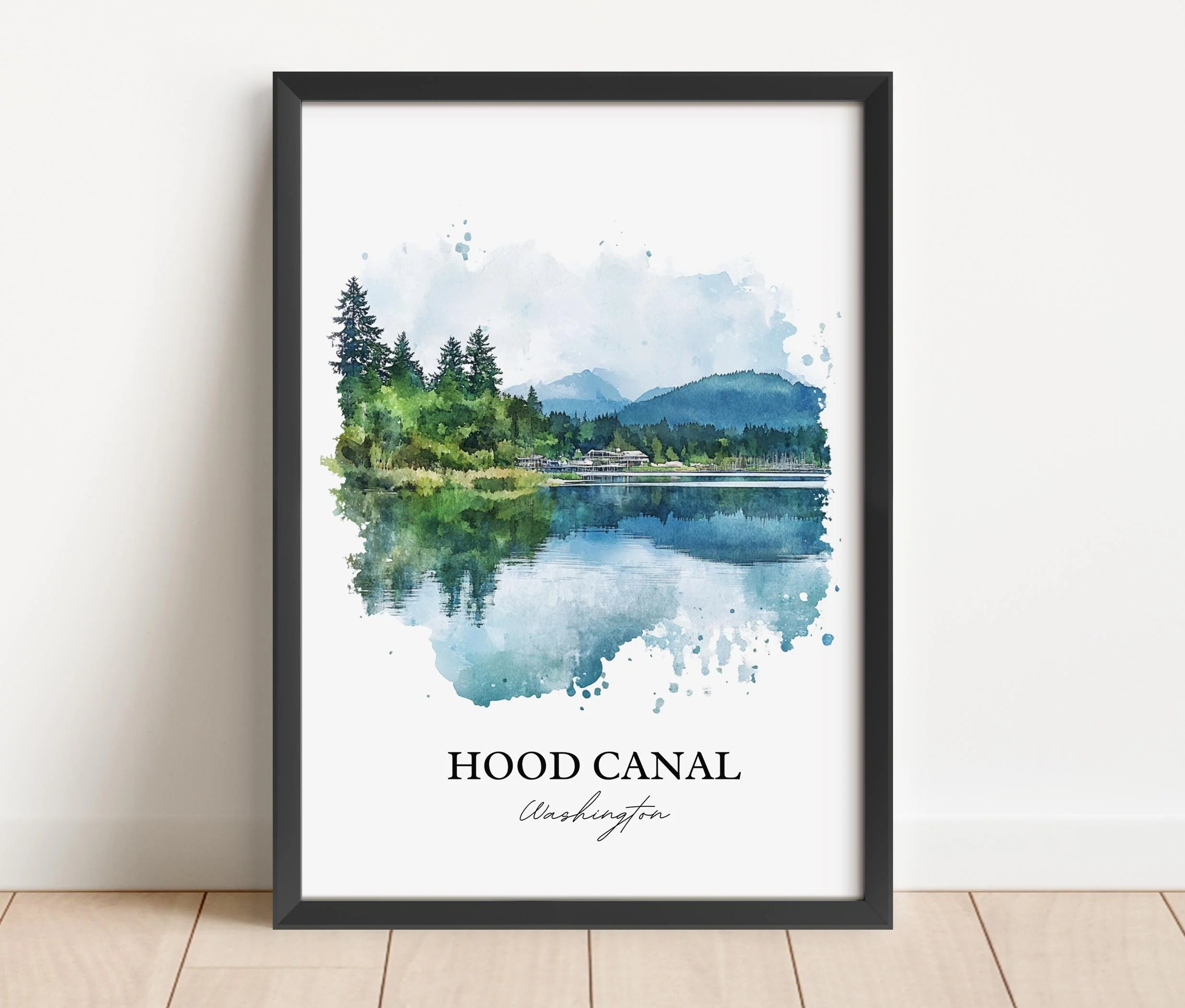 Hood Canal, USA – Watercolor Art Print - Image 4