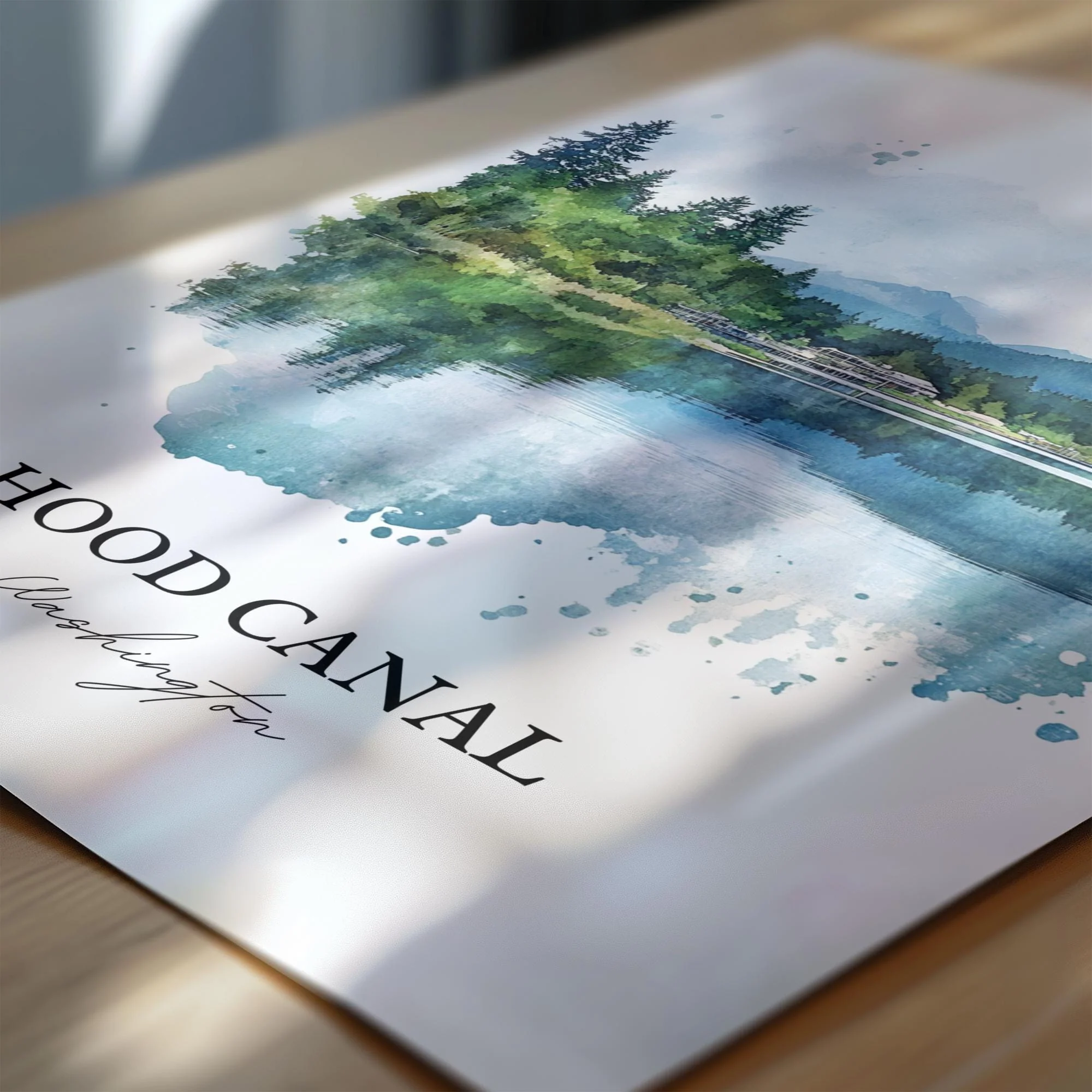 Hood Canal, USA – Watercolor Art Print - Image 5