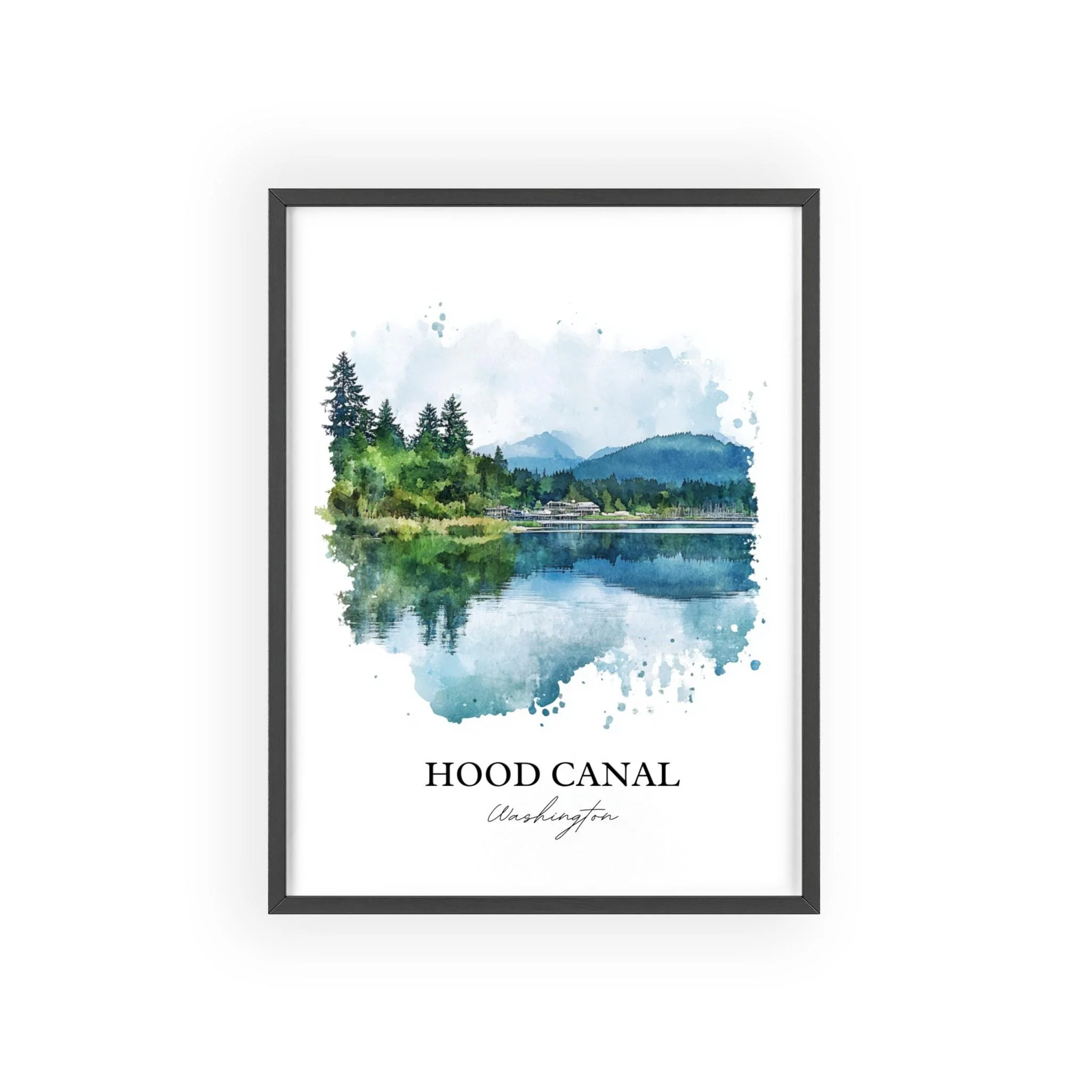 Hood Canal, USA – Watercolor Art Print - Image 7