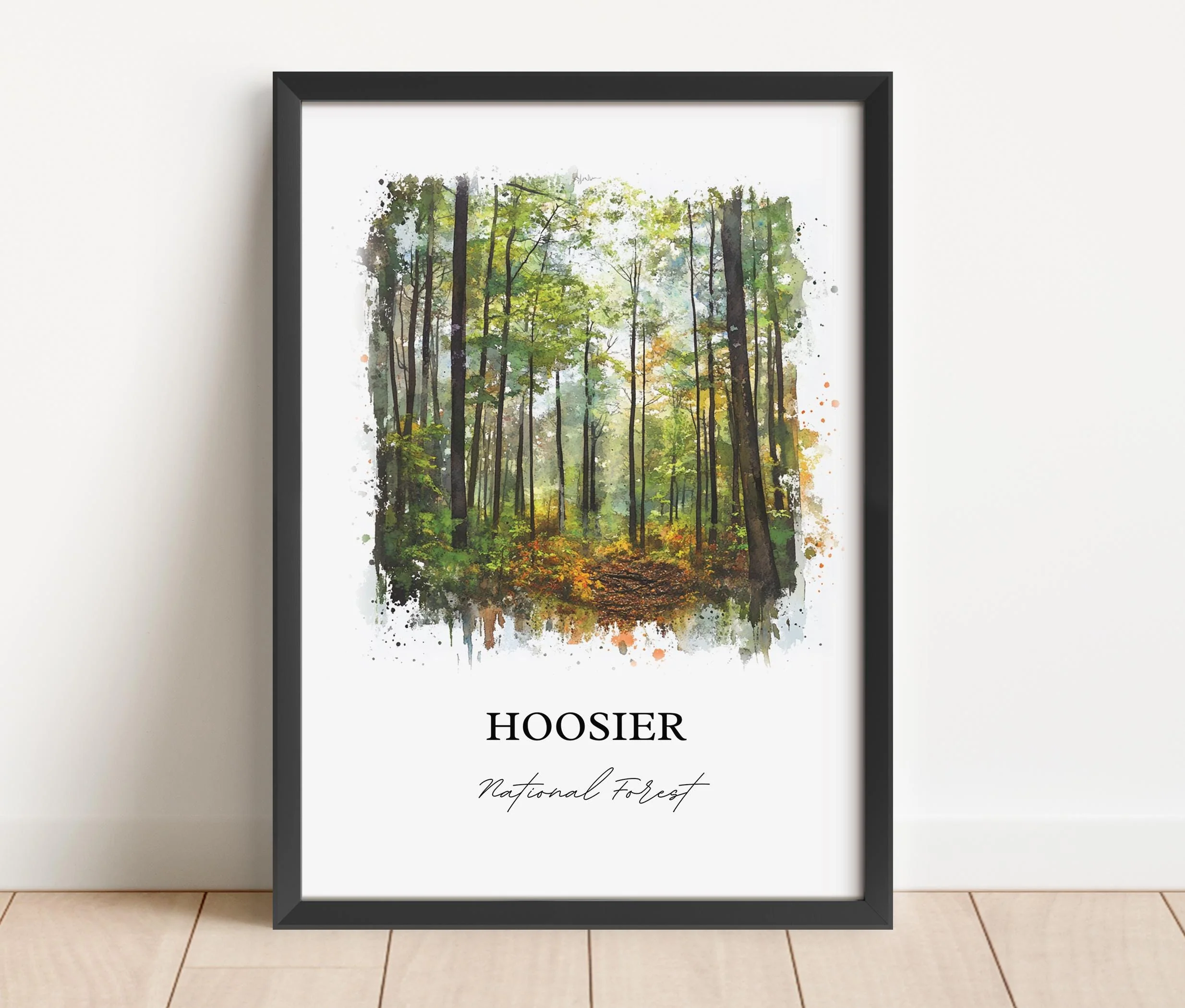 Hoosier National Forest, Indiana – Watercolor Art Print