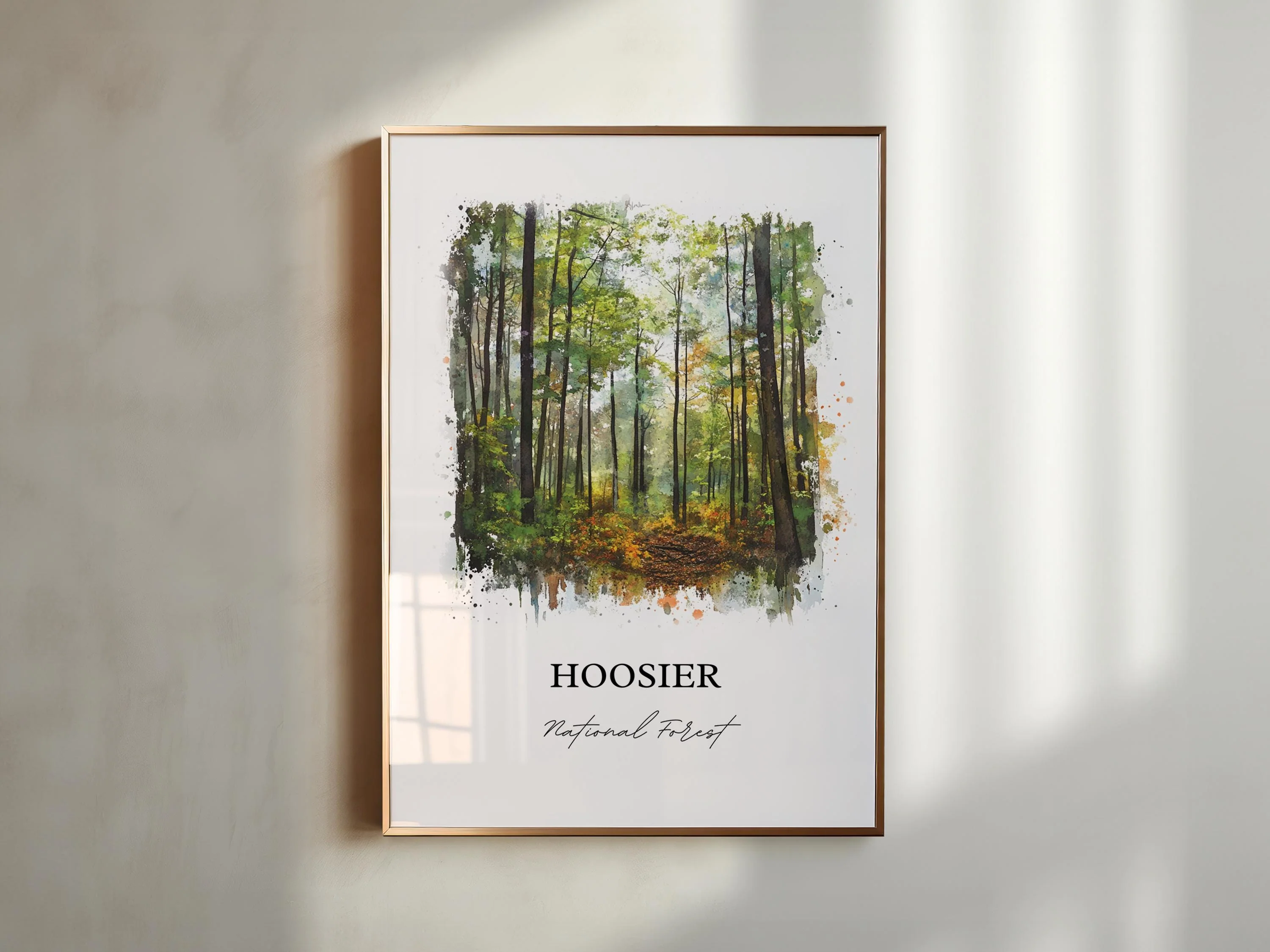 Hoosier National Forest, Indiana – Watercolor Art Print - Image 4