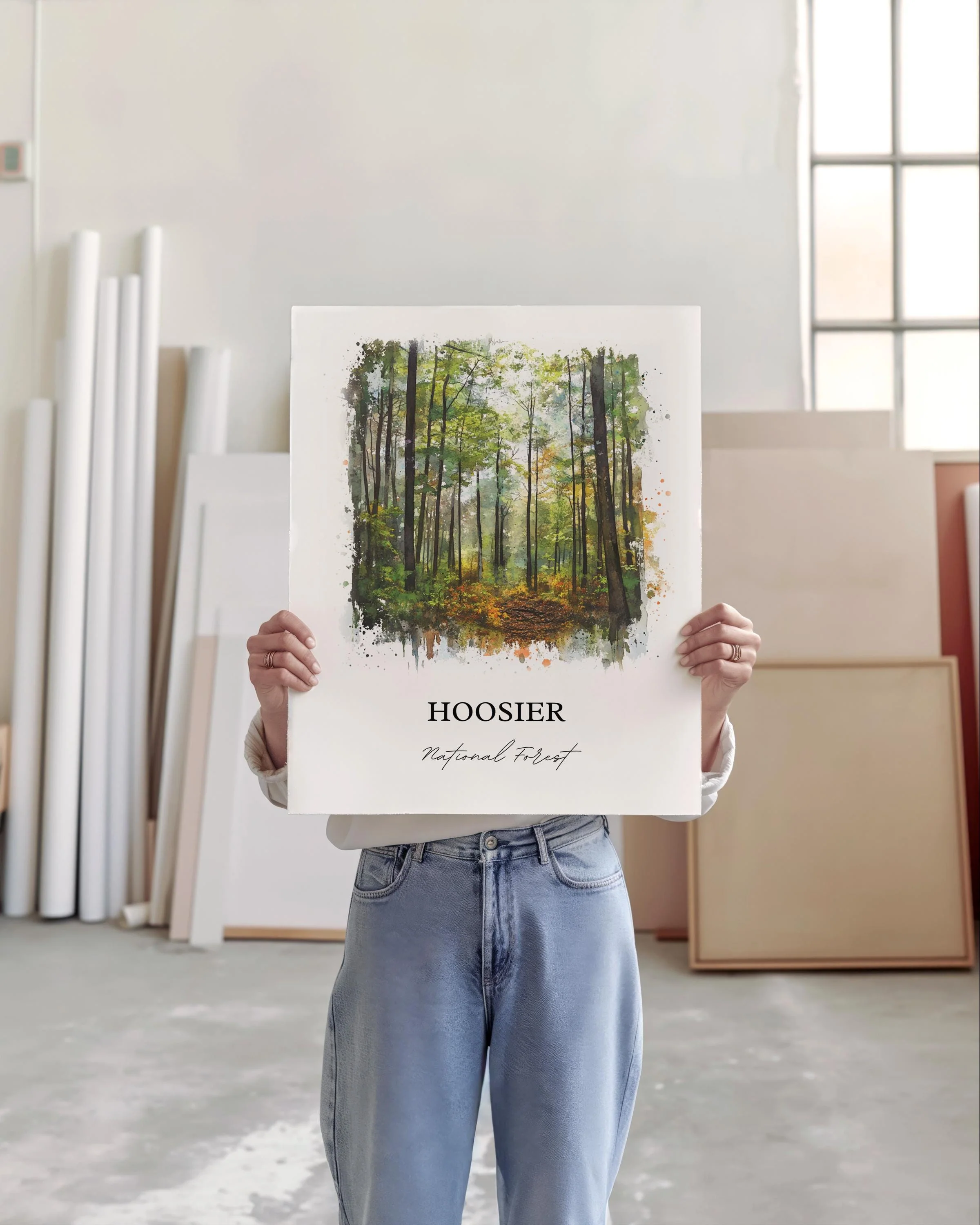 Hoosier National Forest, Indiana – Watercolor Art Print - Image 6
