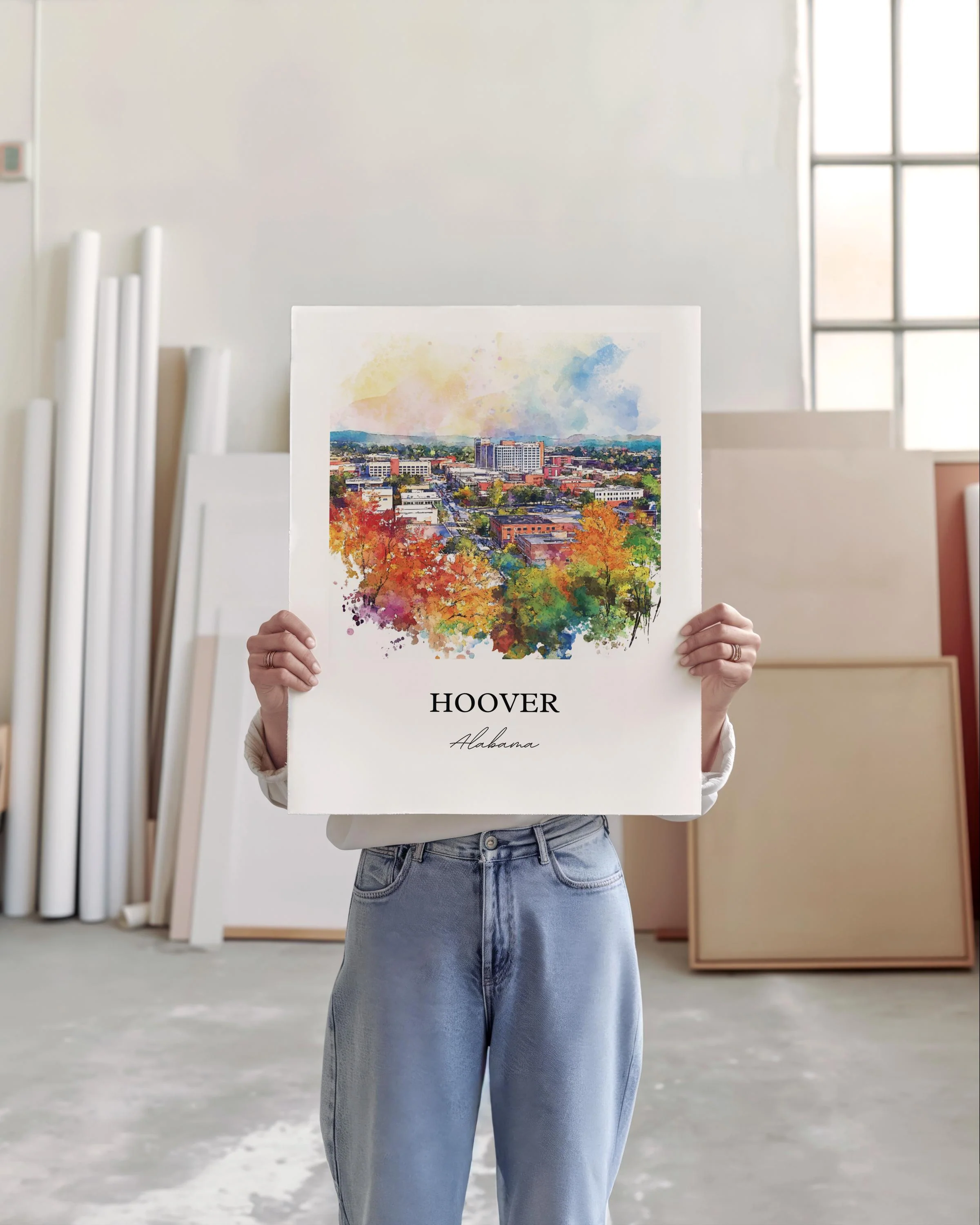 Hoover, Alabama – Watercolor Art Print - Image 3