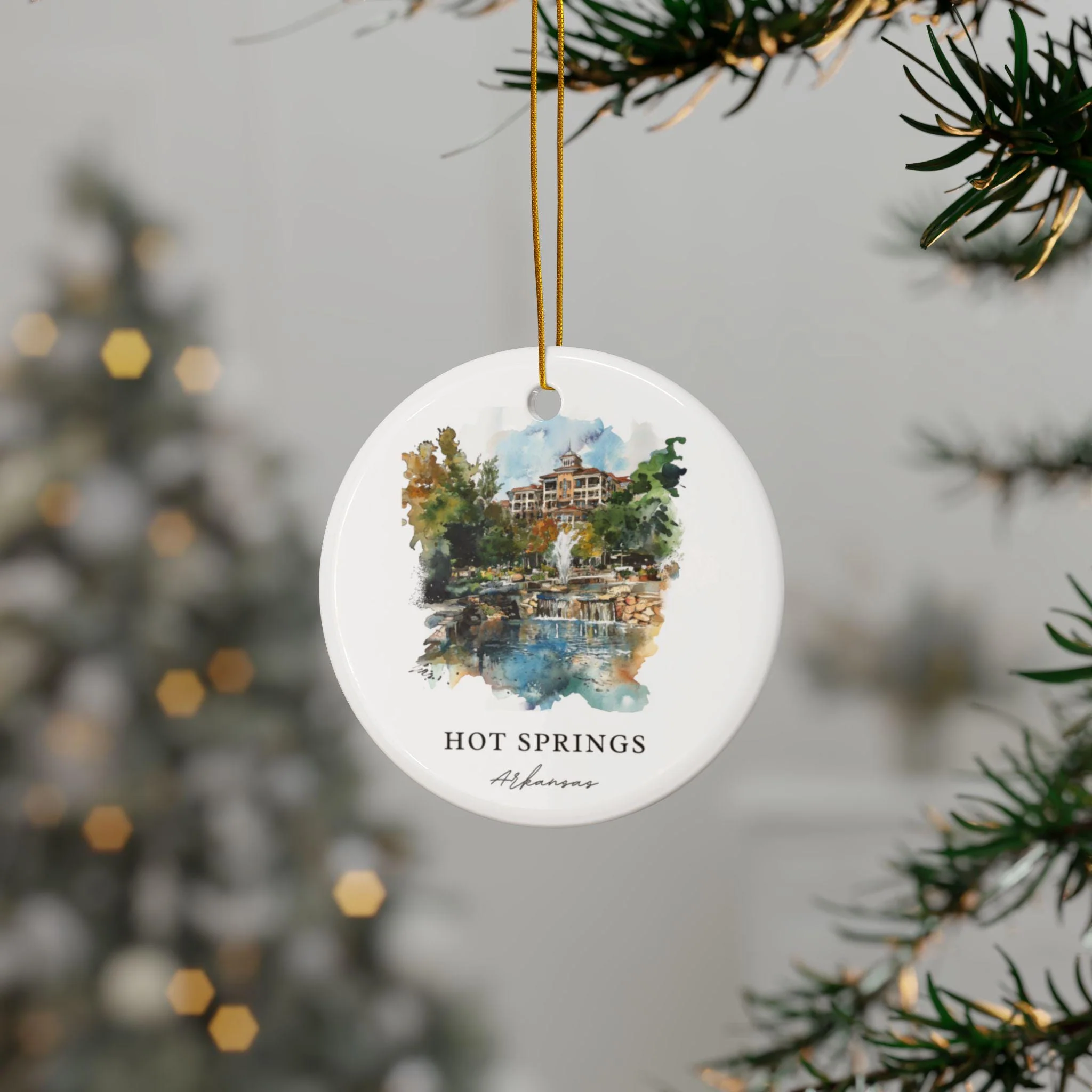 Hot Springs Arkansas Ornament: Unique Arkansas Souvenir, Hot Springs AR Xmas Decor, and Authentic Arkansas Gift - Image 3