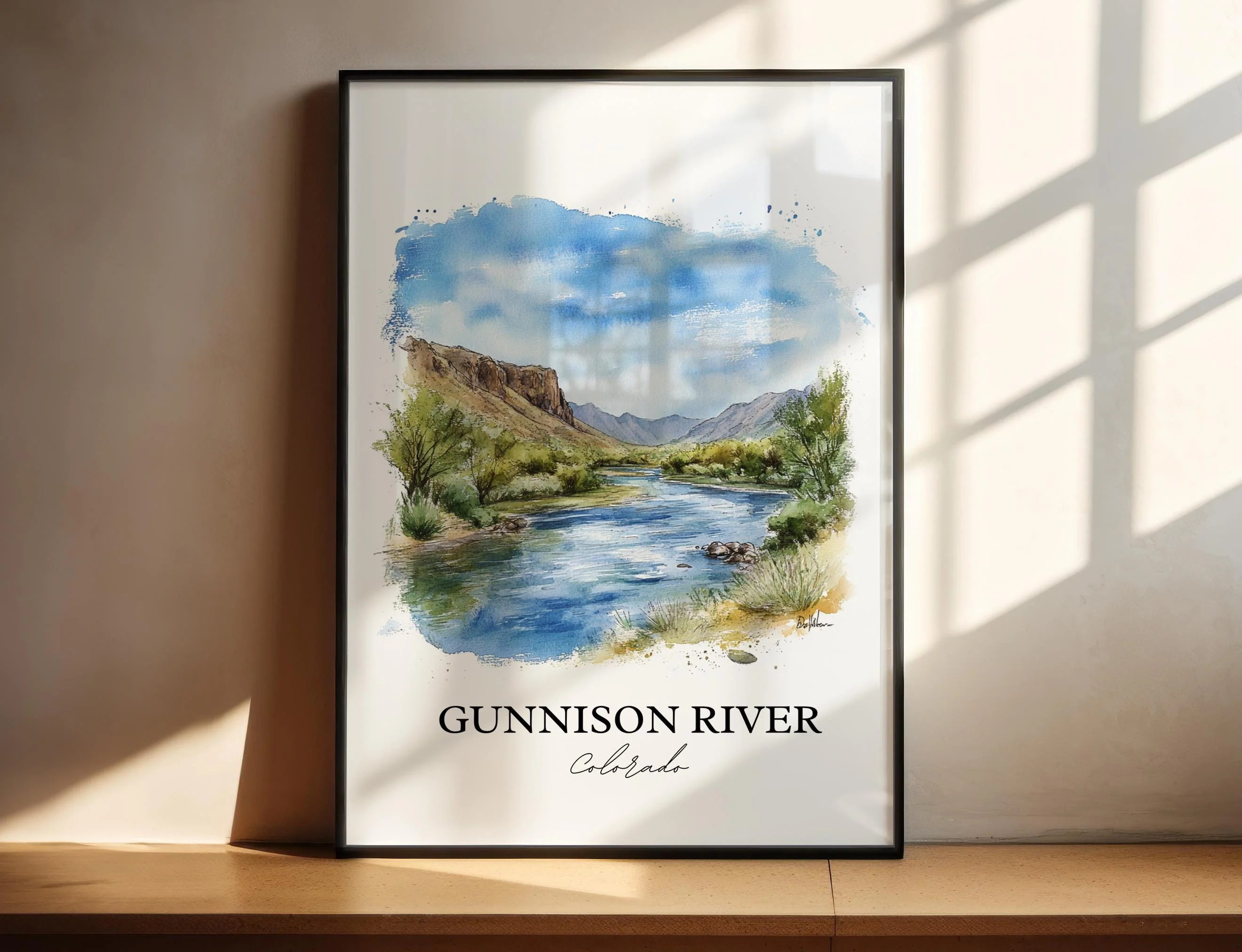 Houghton Lake, USA – Watercolor Art Print