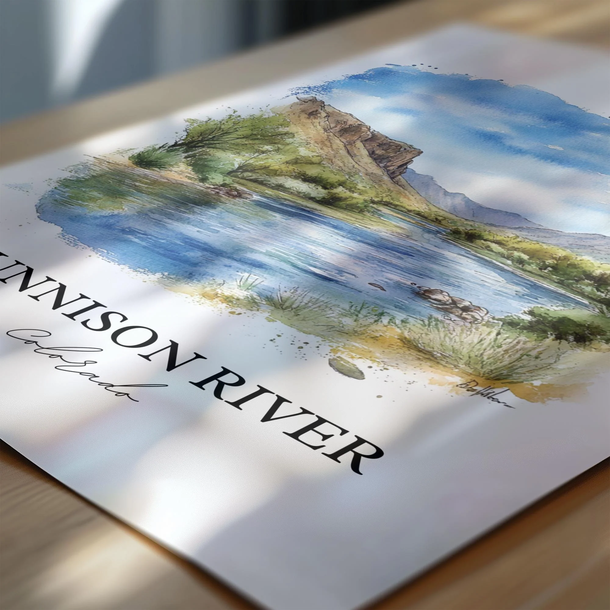 Houghton Lake, USA – Watercolor Art Print - Image 2