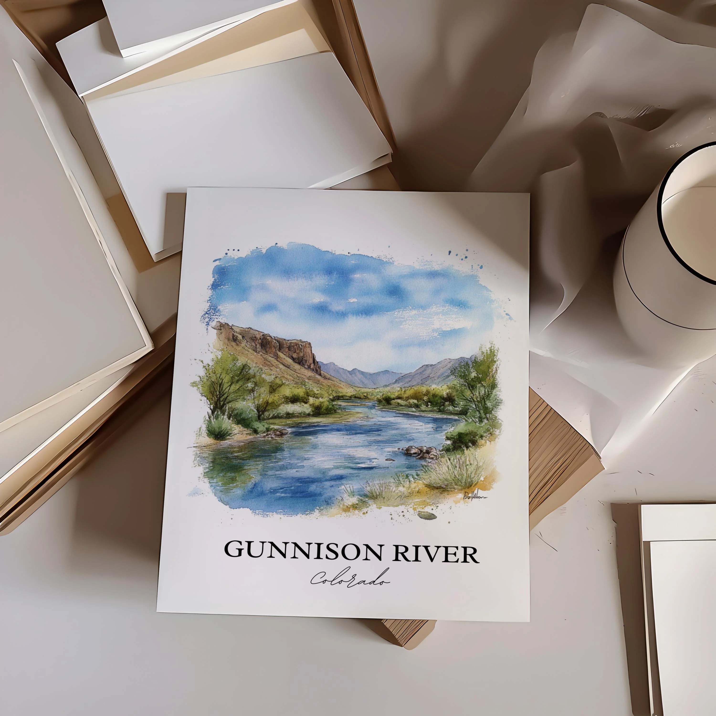 Houghton Lake, USA – Watercolor Art Print - Image 5
